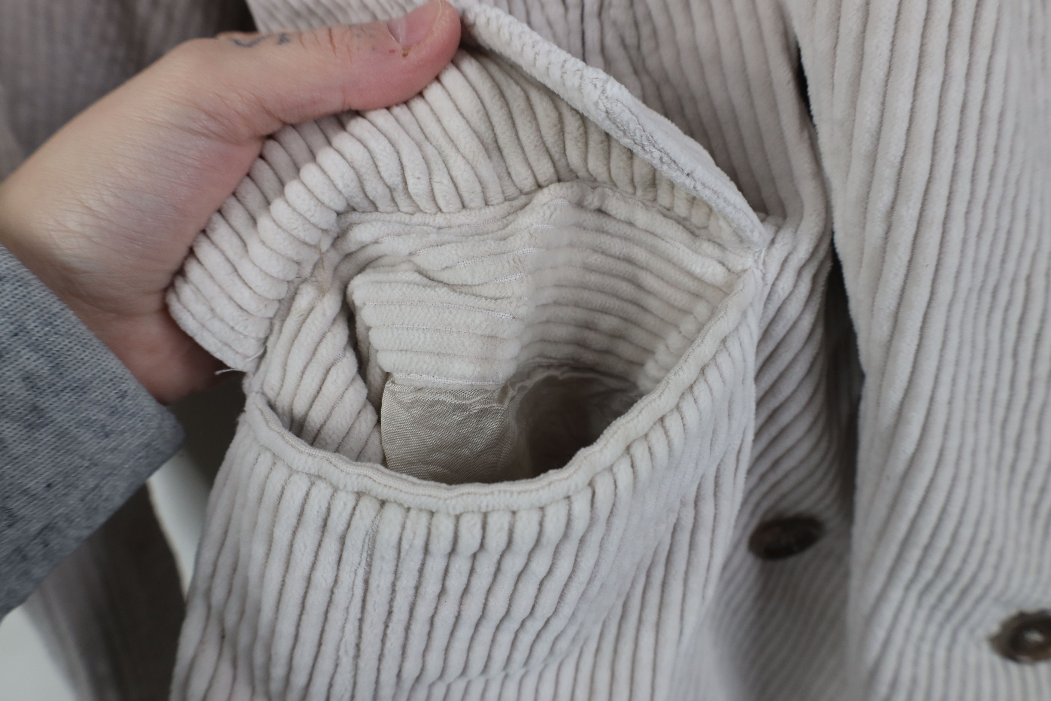 J.Crew Vintage 90s Y2K J Crew Quilted Corduroy Peacoat Jacket Size M / US 6-8 / IT 42-44 - 7 Thumbnail