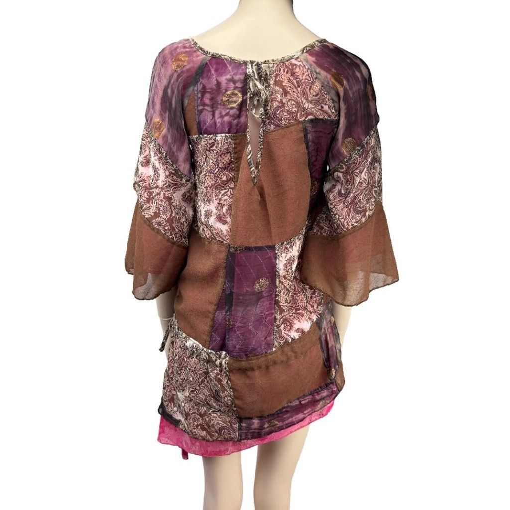 Other EL RODEO Japanese Harajuku Kawaii Boho Flowy Pink Brown S Size S / US 4 / IT 40 - 4 Thumbnail
