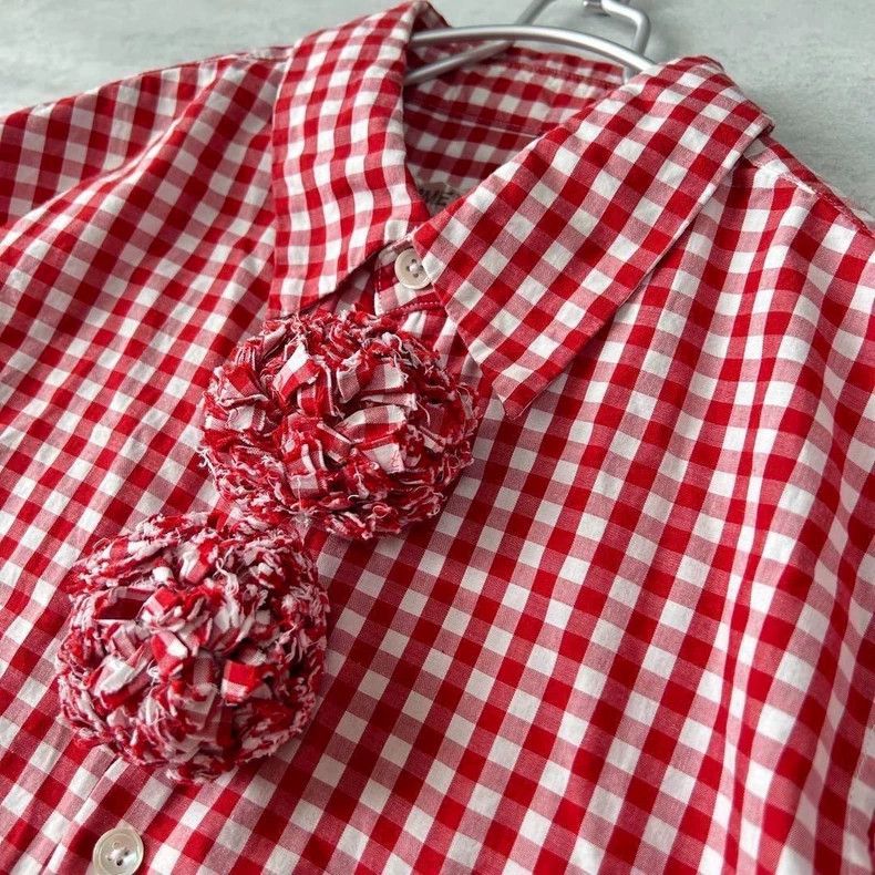 Comme des Garcons Comme Des Garcons Fur Ball Red Plaid Shirt Size M / US 6-8 / IT 42-44 - 3 Thumbnail