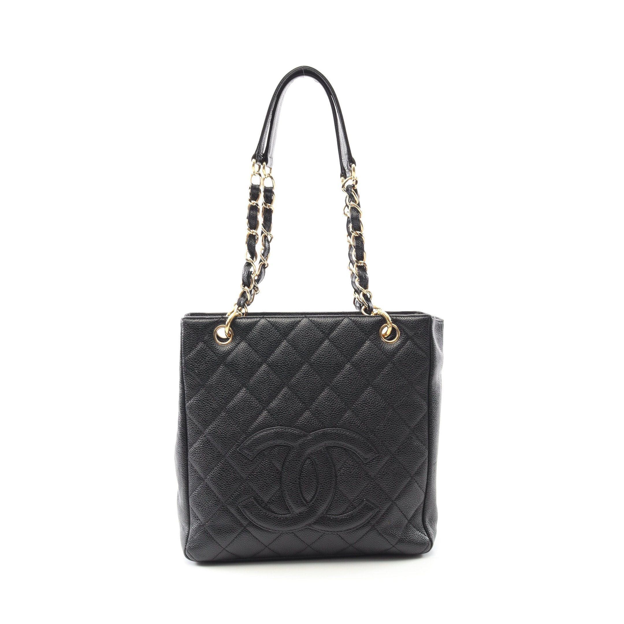 Chanel Chanel Matelasse Pst Chain Shoulder Bag Tote Caviar Skin Black Gold Hardware Size ONE SIZE - 1 Thumbnail