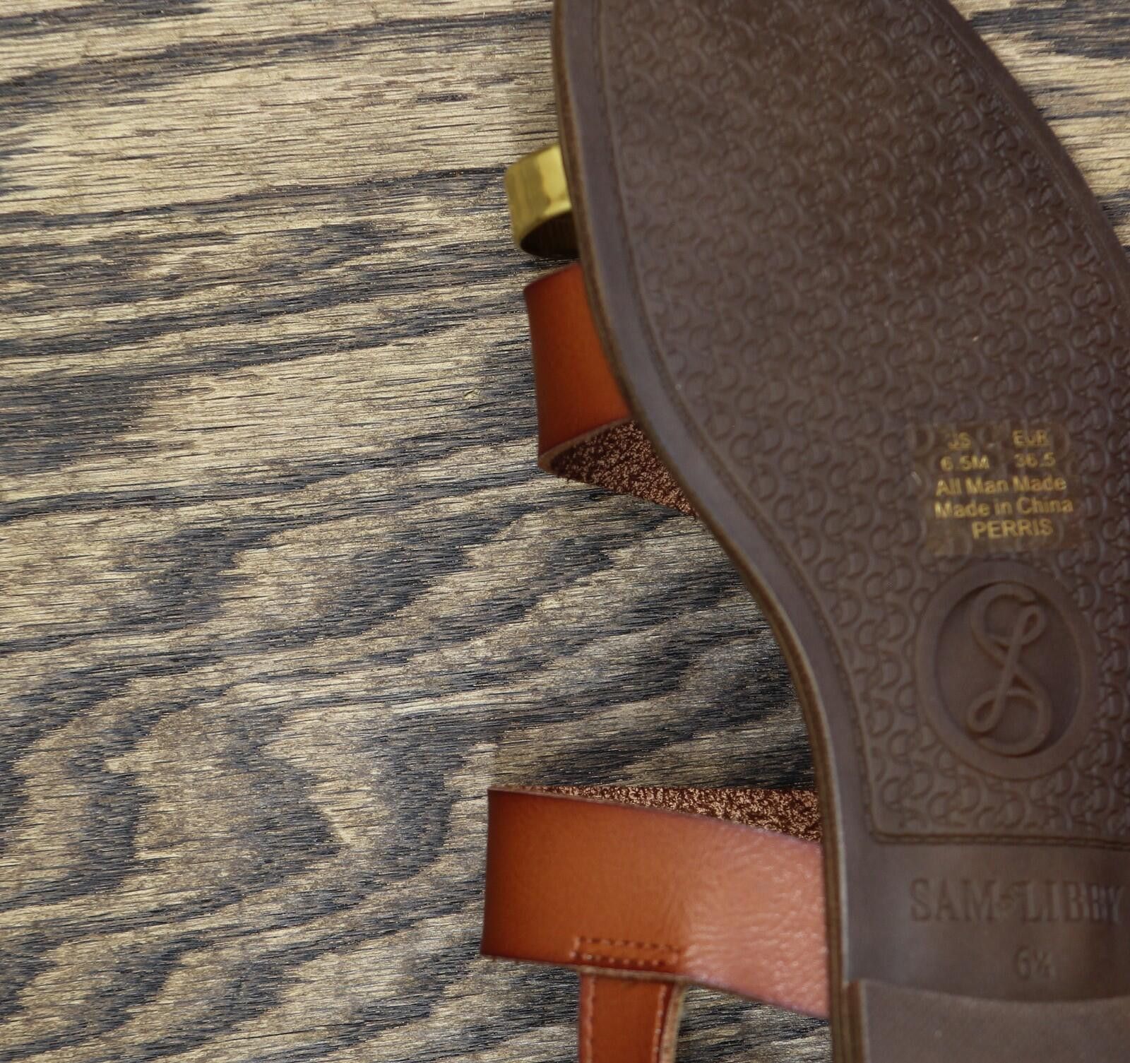 Other Nwt Sam & Libby Flat Sandal J5247s1200 Amber Brown 6.5m Size US 6.5 / IT 36.5 - 8 Thumbnail