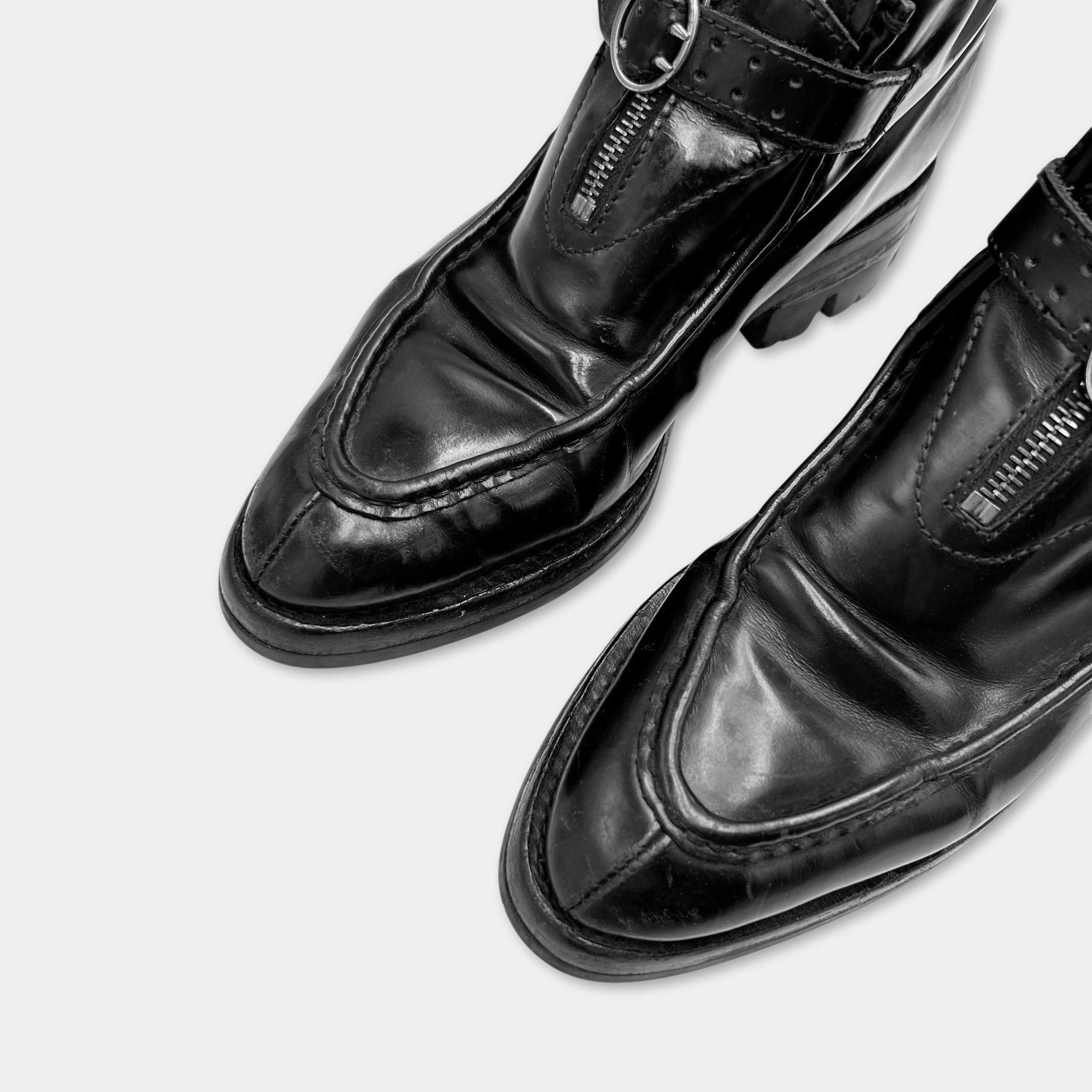 Prada Prada Platform Black Derby Shoes Size US 8 / IT 38 - 4 Thumbnail