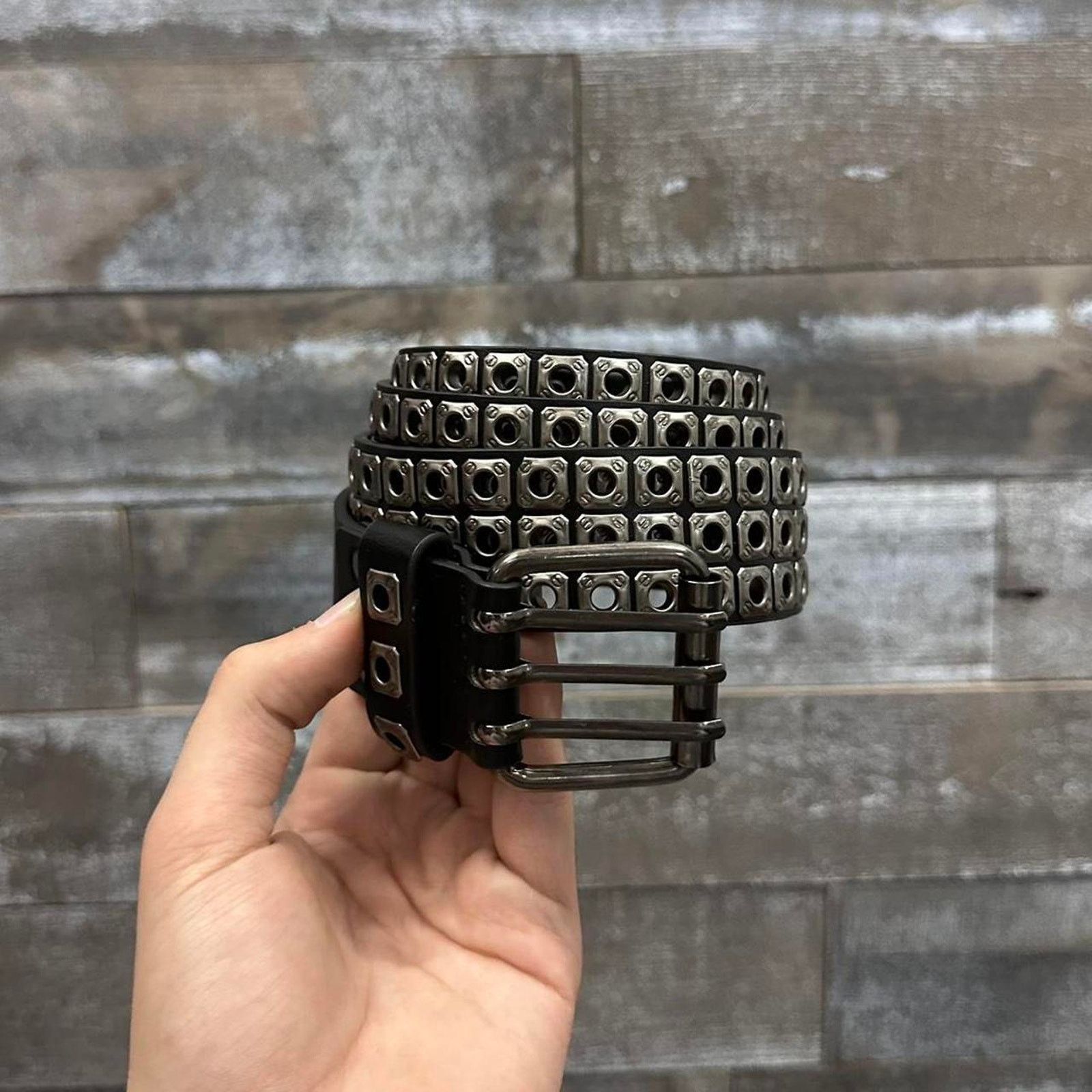 Other Vintage studded metal belt WMNS Size ONE SIZE - 3 Thumbnail