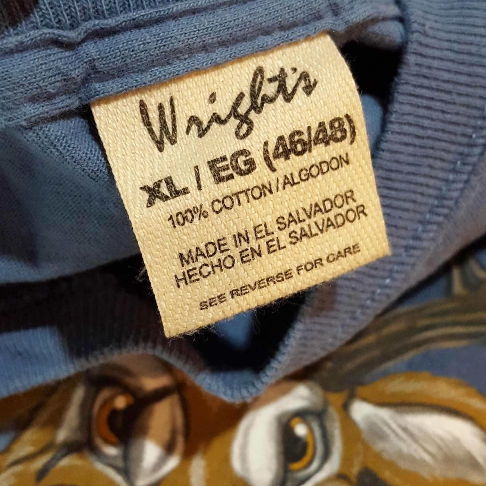 Etro VINTAGE Wright's T-Shirt Deer Hunting Funny Long Sleeve XL Blue 2000s 90s 00s Outdoor Retro Mens Size US XL / EU 56 / 4 - 4 Thumbnail