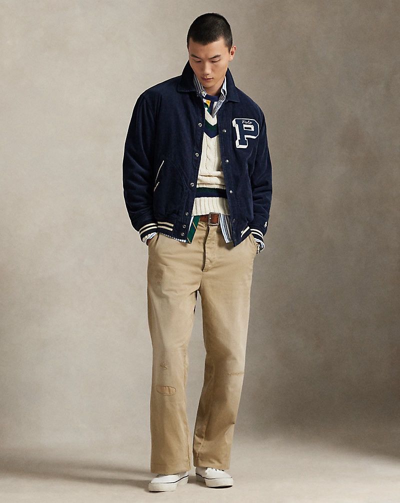 Polo Ralph Lauren Polo Ralph Lauren Corduroy Letter Jacket “Aviator Navy” XL Size US XL / EU 56 / 4 - 3 Thumbnail