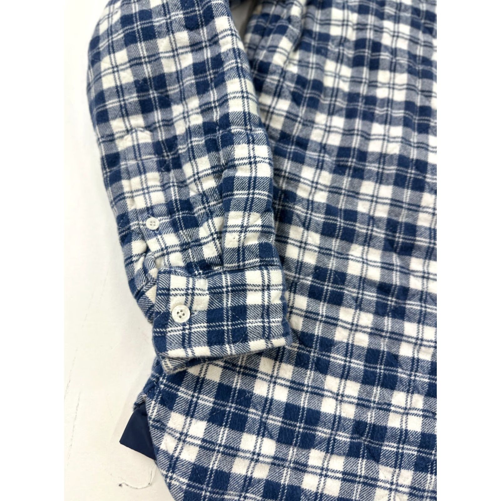 Penfield Penfield Shacket Womens Medium Blue White Plaid Quilted Flannel Boyfriend Fit Size M / US 6-8 / IT 42-44 - 5 Thumbnail