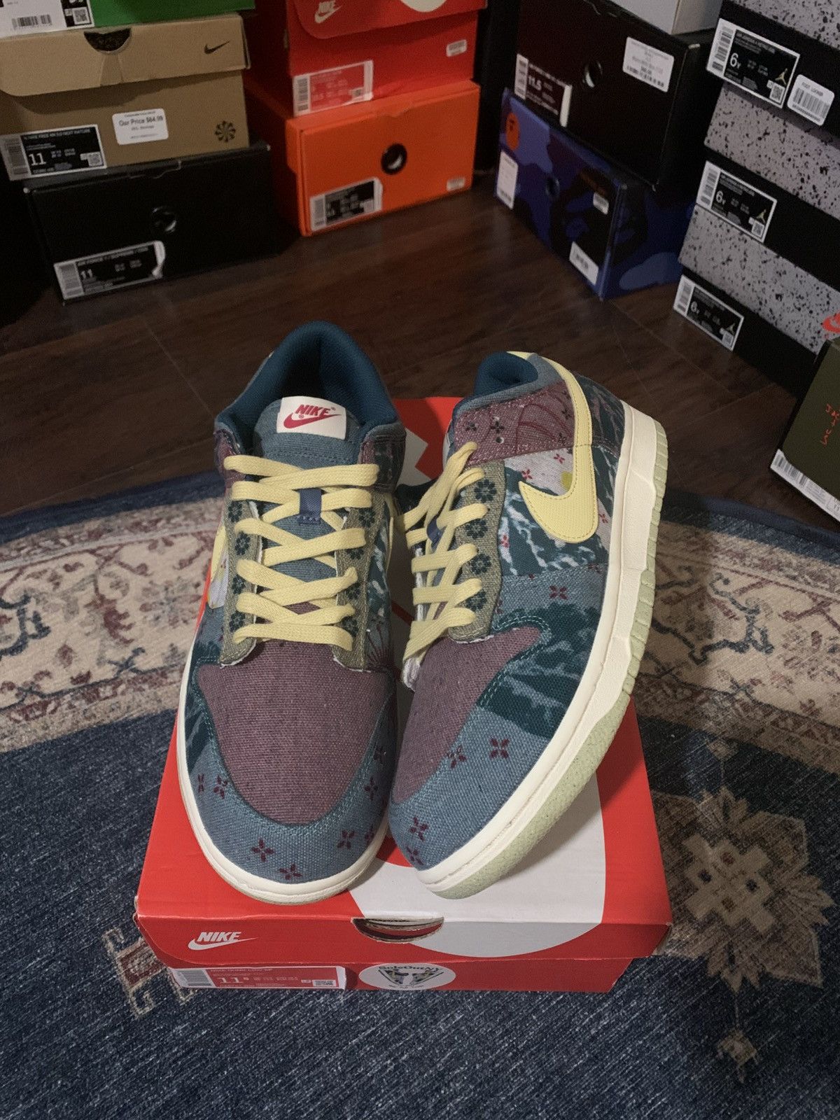 Nike 2020 Nike Dunk Low Community Garden Size US 11.5 / EU 44-45 - 1 Thumbnail
