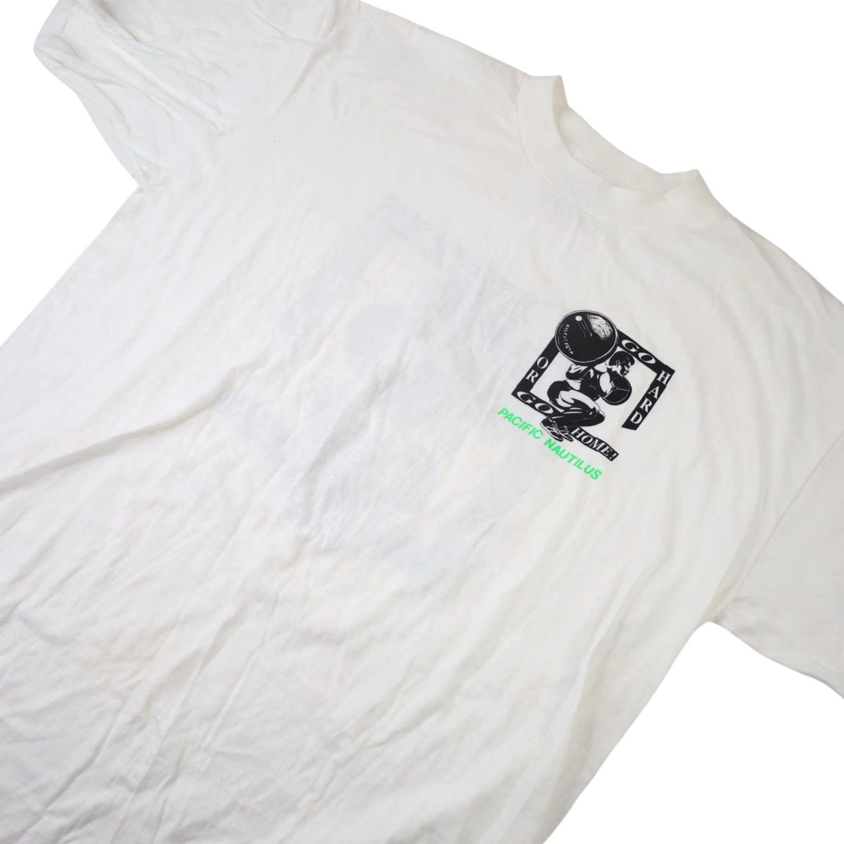 Vintage VINTAGE 90s Go Hard or Go Home Graphic Body Building T Shirt Mens 2XL White Size US XXL / EU 58 / 5 - 3 Thumbnail