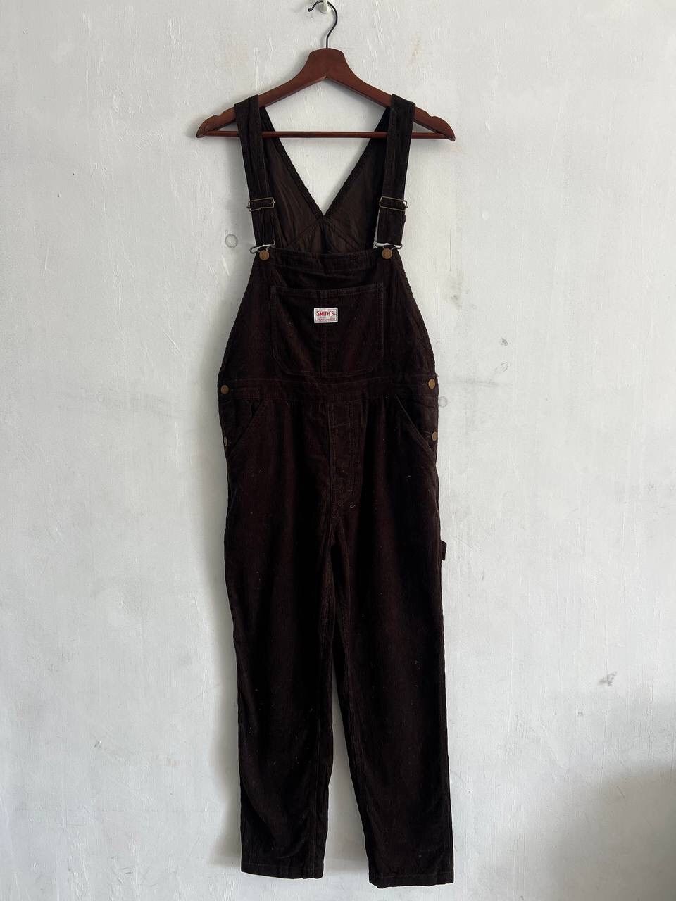 The Smiths Smith’s Workwear Sanforized Brown Corduroi Overalls Size US 33 - 1 Thumbnail