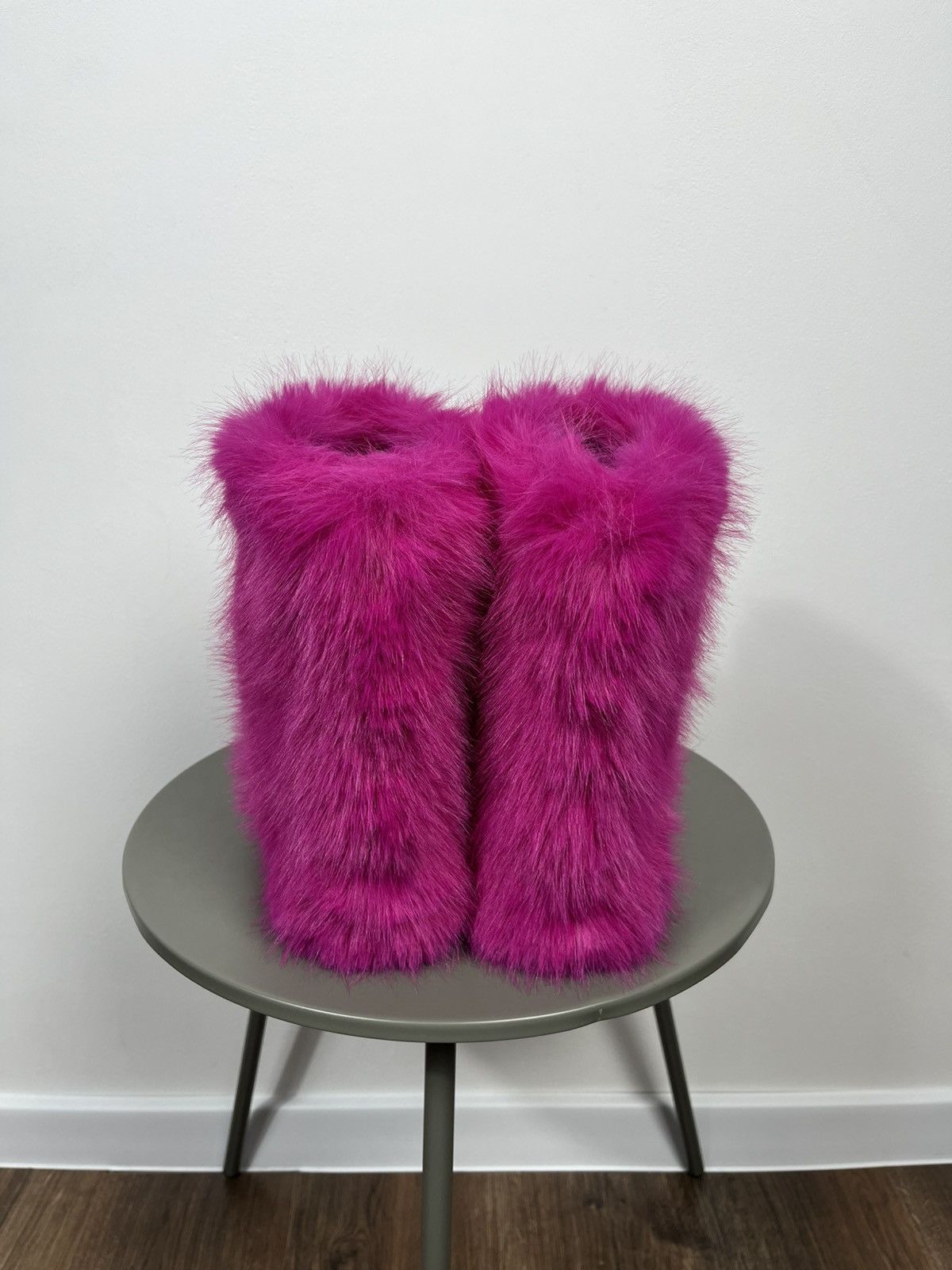 Other Y2K Faux Fur Slippers Pink Avant Garde EU 38 US 7 Size US 7 / IT 37 - 5 Thumbnail