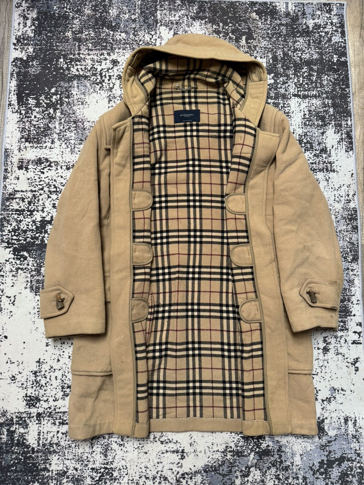 Burberry Burberry Vintage Nova Check Wool Duffle Coat XL Size US XL / EU 56 / 4 - 1 Thumbnail