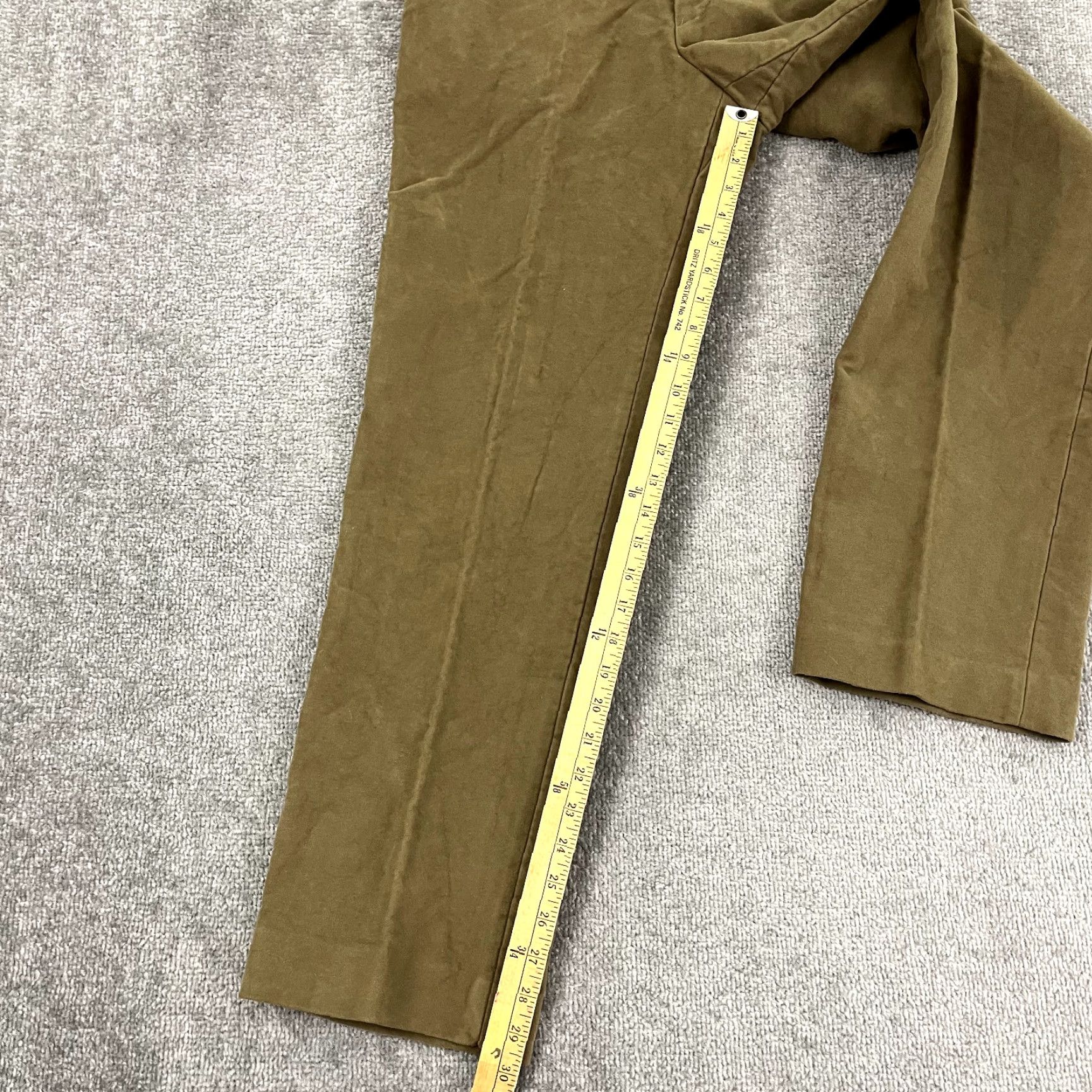 Vintage VINTAGE House of Bruar Men's Dress Pants 34x30 Brown Cotton Trousers Business Casual Slacks Size US 34 / EU 50 - 5 Thumbnail