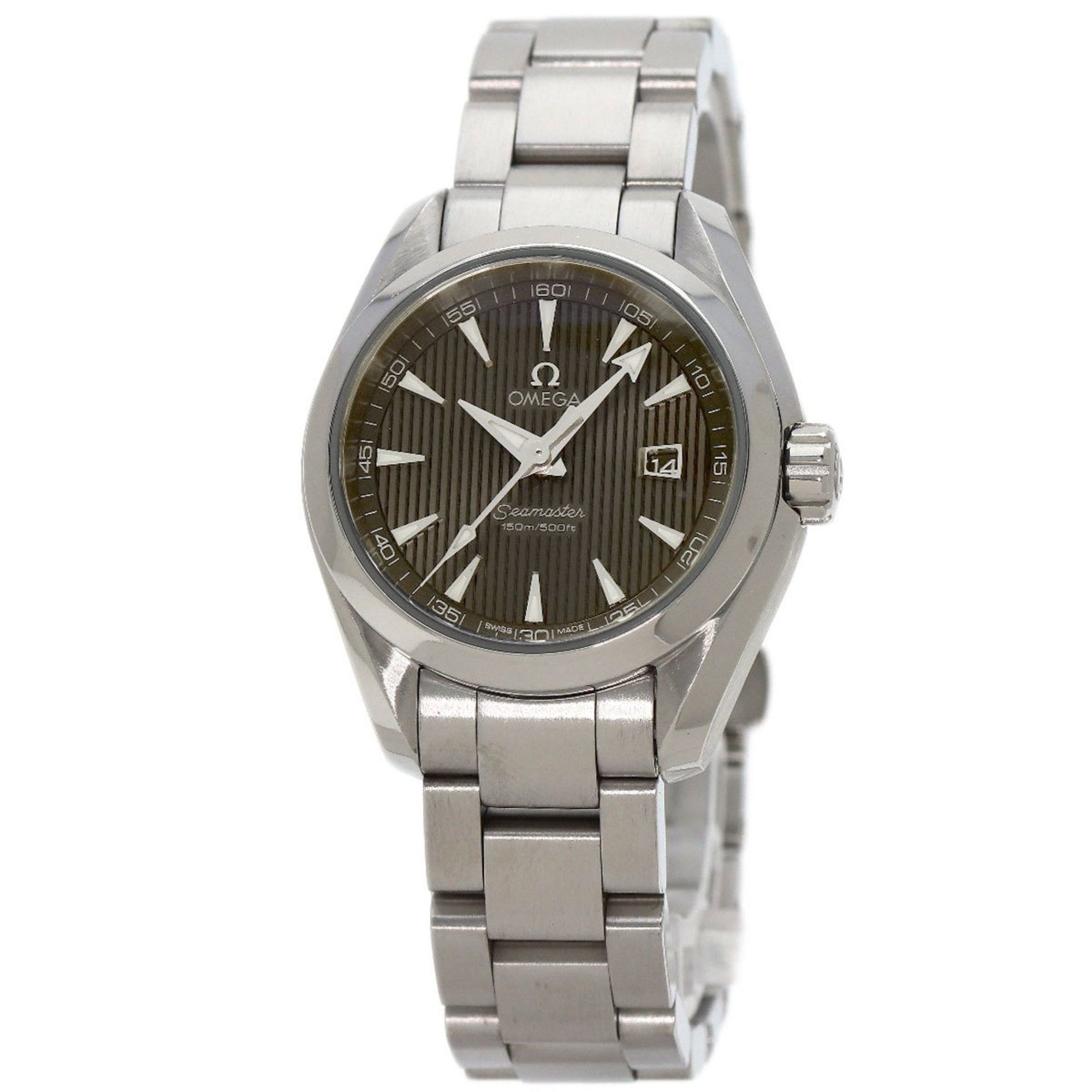 image of Omega 231.10.30.61.06.001 Seamaster Aqua Terra Watch Stainless Steel Ss Ladies Omega in Grey, Women