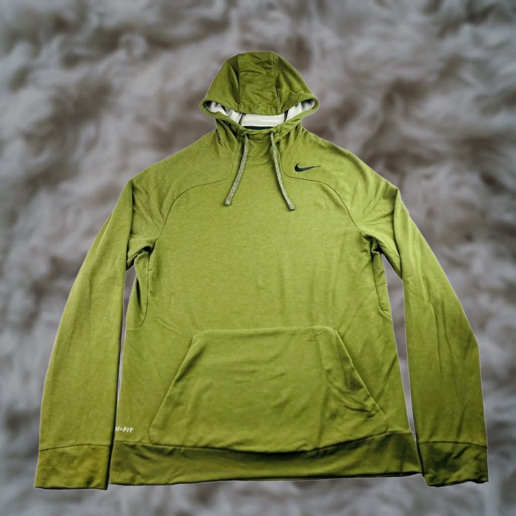 Nike VINTAGE Nike Men's Dri-Fit Hoodie Sweatshirt Green Medium Size US M / EU 48-50 / 2 - 1 Thumbnail