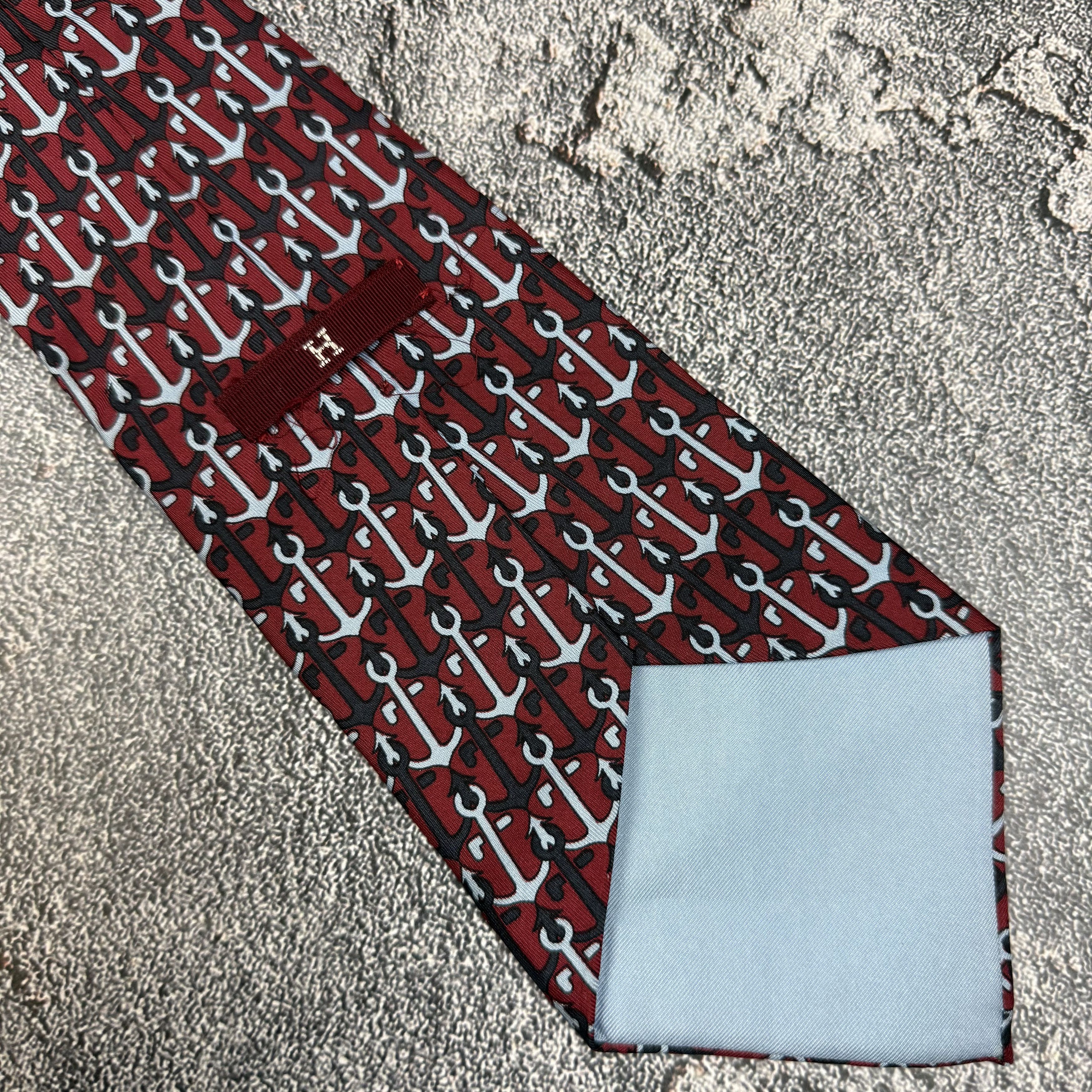 Hermes Hermes Silk Tie Very Vintage 547 LA Size ONE SIZE - 3 Thumbnail