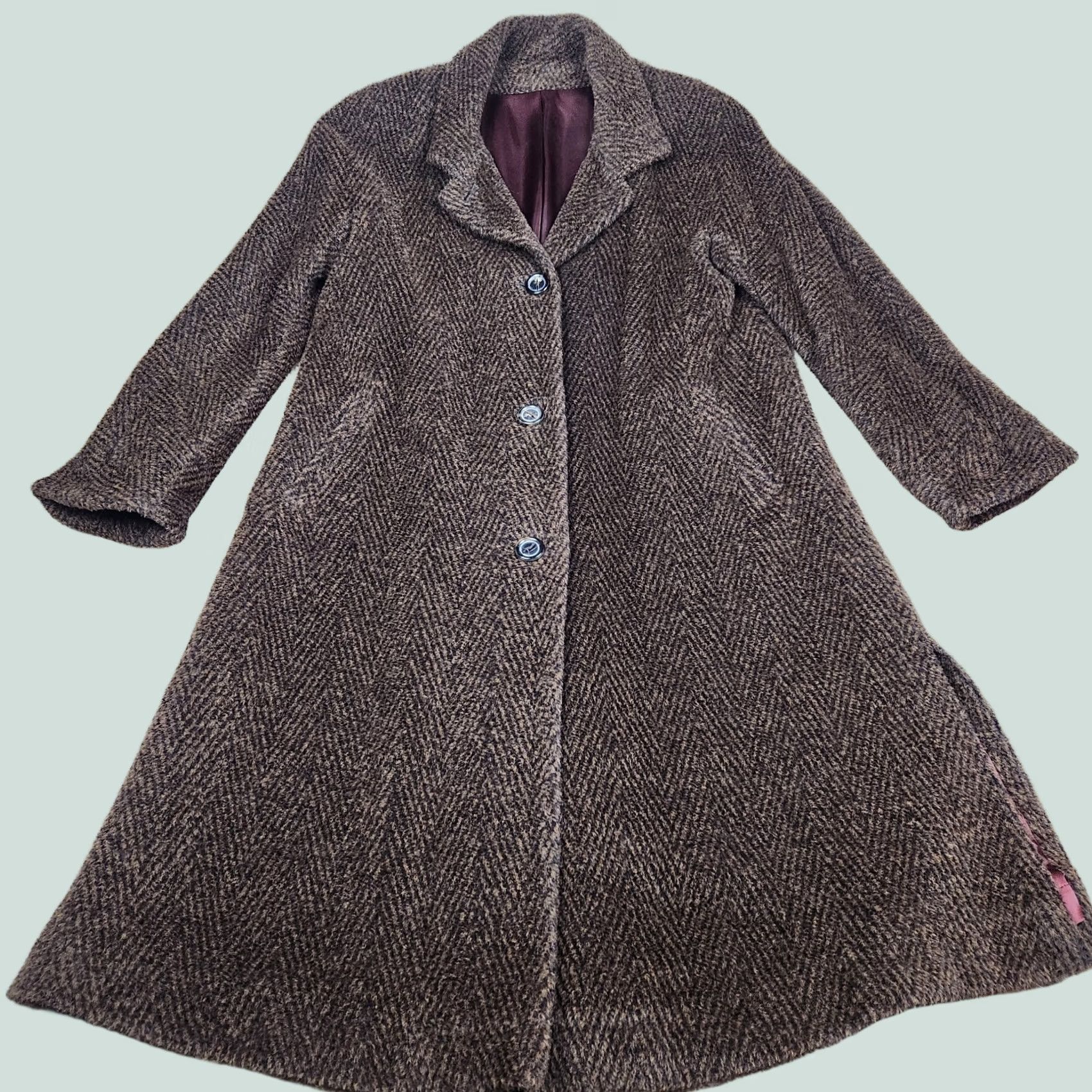 Saks Fifth Avenue VINTAGE Saks Fifth Avenue Brown Collection Coat Womens Size 10 Made In USA Overcoat Size L / US 10 / IT 46 - 1 Thumbnail