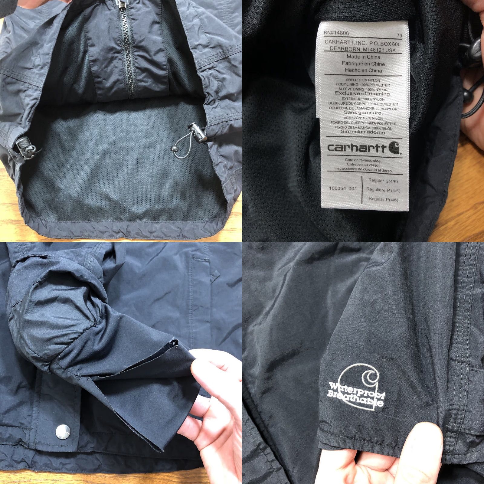Carhartt Carhartt Windbreaker Jacket Nylon Waterproof Breathable Womens Small Black Size S / US 4 / IT 40 - 8 Thumbnail