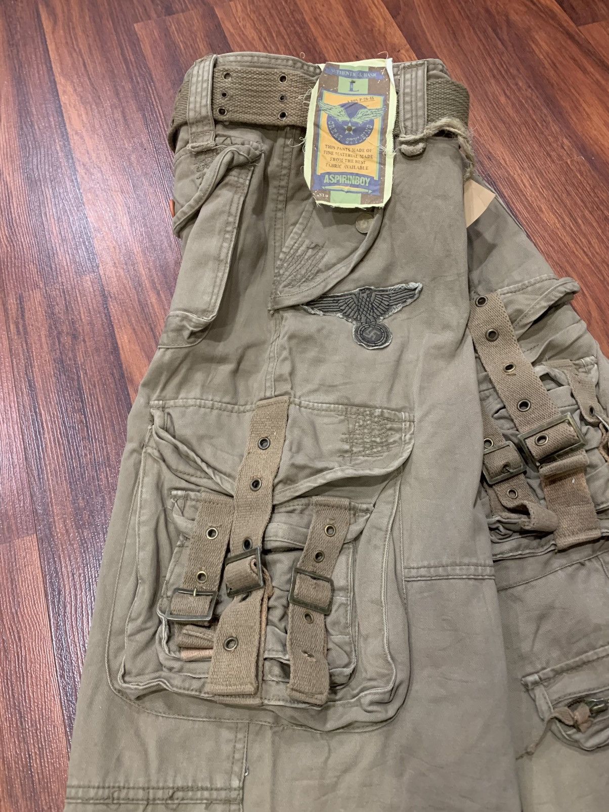 Japanese Brand Multipocket Cargo Creater Pants With Belt Size US 33 - 9 Thumbnail