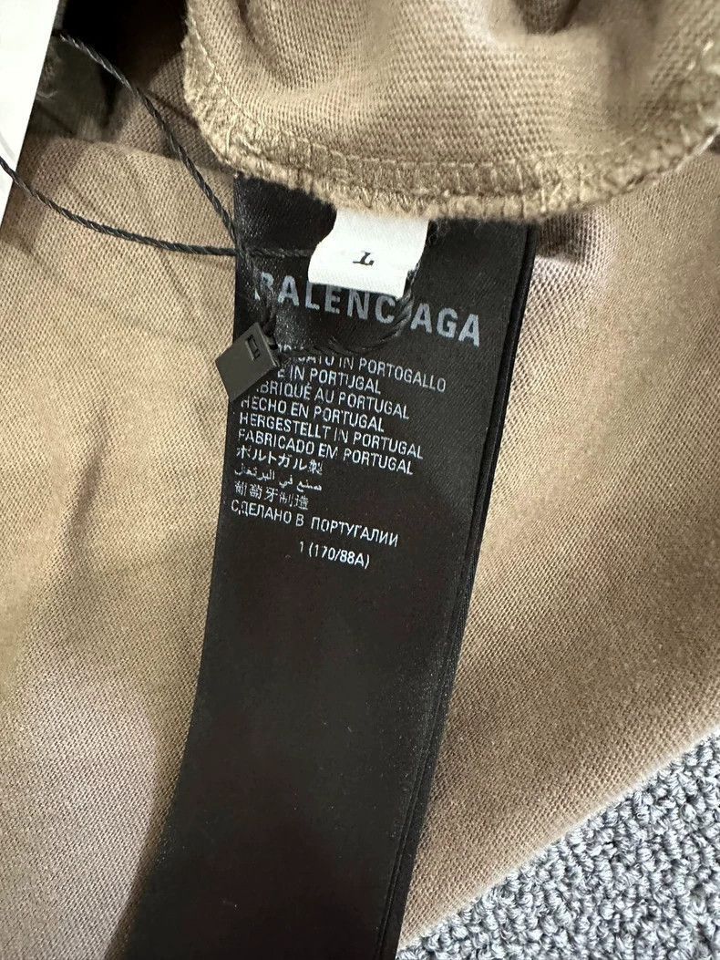 Balenciaga Balenciaga Distressed Letter Short Sleeve Tee-2505 Size US L / EU 52-54 / 3 - 4 Thumbnail