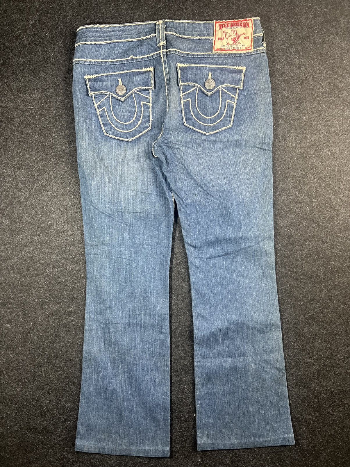 True Religion True Religion Becky Super T Flare Embroidery Jeans Size US 34 / EU 50 - 2 Thumbnail