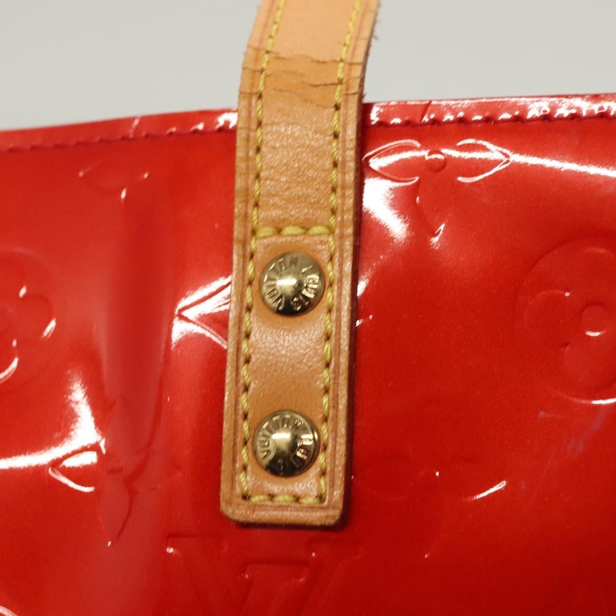 Louis Vuitton LOUIS VUITTON Monogram Vernis Reade PM Hand Bag Red Rouge Size ONE SIZE - 15 Thumbnail