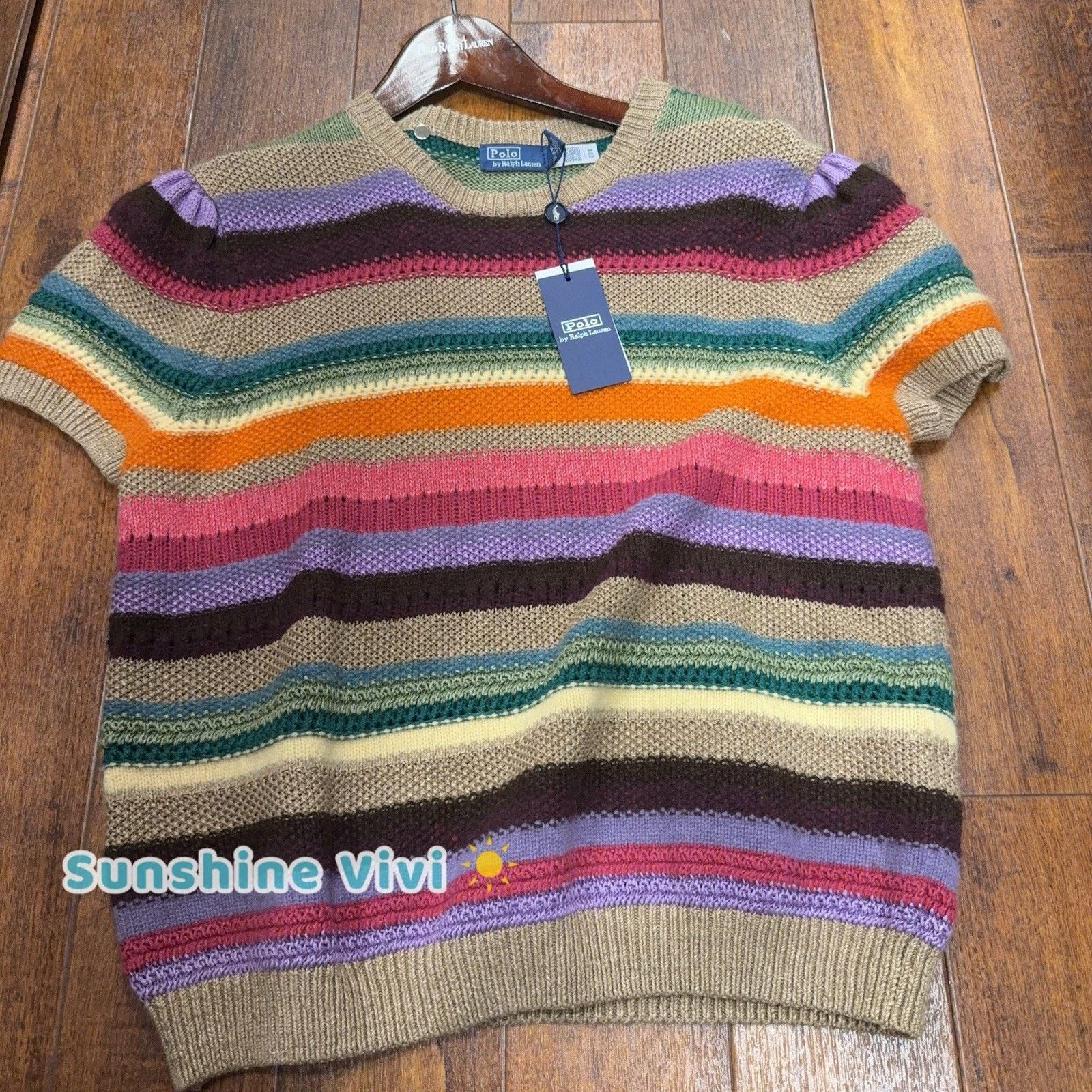 Polo Ralph Lauren NWT Polo Ralph Lauren Woman Cotton Short Sweater Stripe XL Size XL / US 12-14 / IT 48-50 - 6 Thumbnail