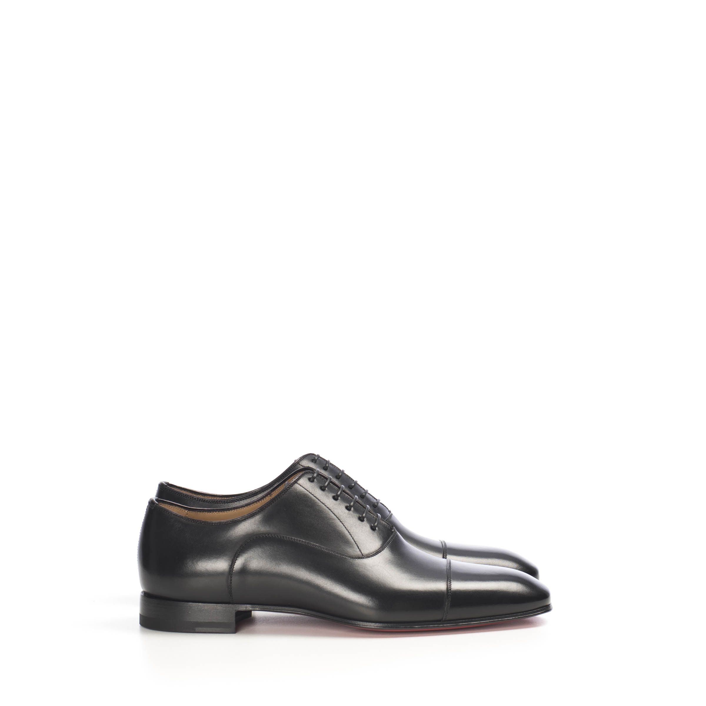 Christian Louboutin Black Leather Greggo Oxford Shoes Size 39,5 Size US 6.5 / EU 39-40 - 8 Thumbnail