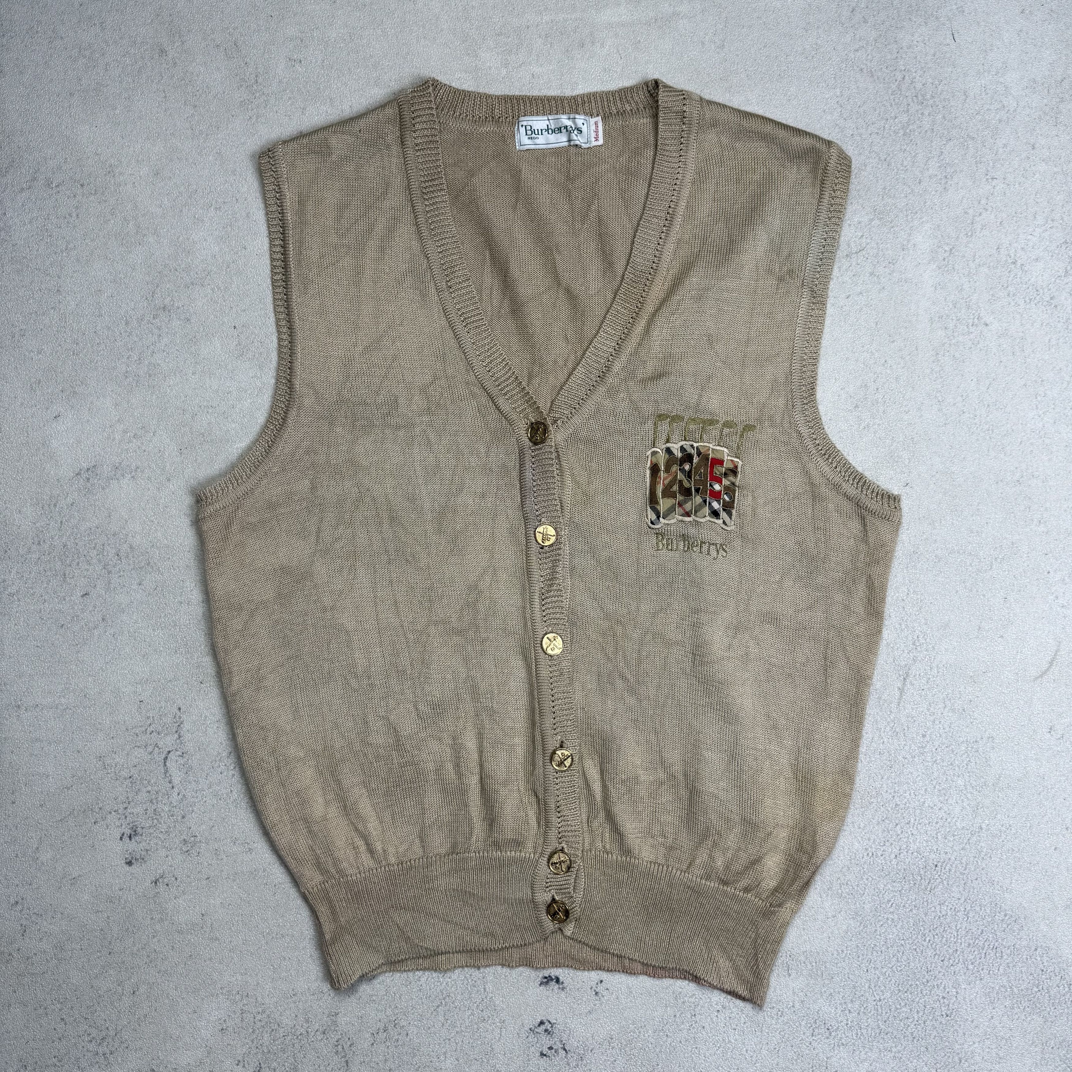 Burberry Vintage Burberry Golf Vest Size US M / EU 48-50 / 2 - 1 Thumbnail