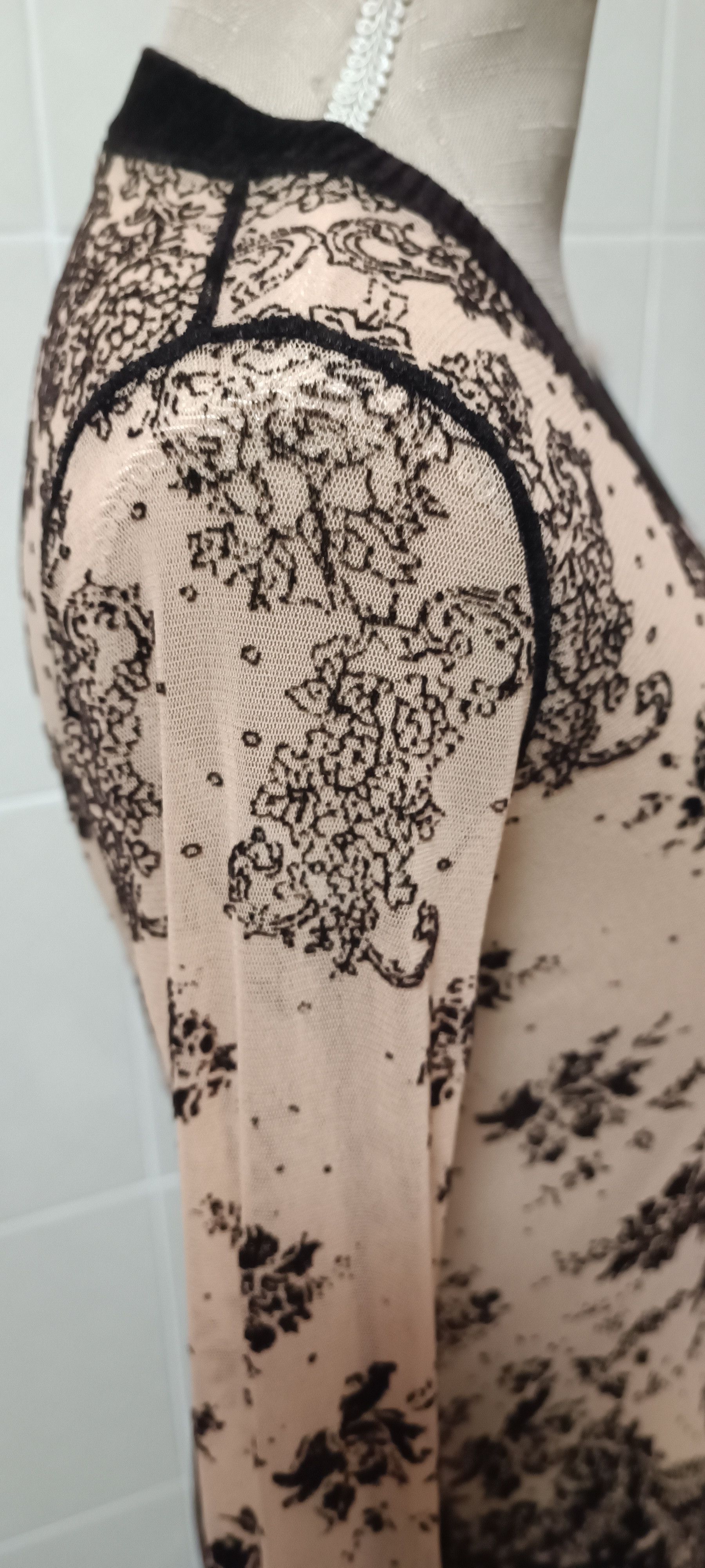 Jean Paul Gaultier Brand new - Nude top with dark brown velvet details Size M / US 6-8 / IT 42-44 - 20 Thumbnail