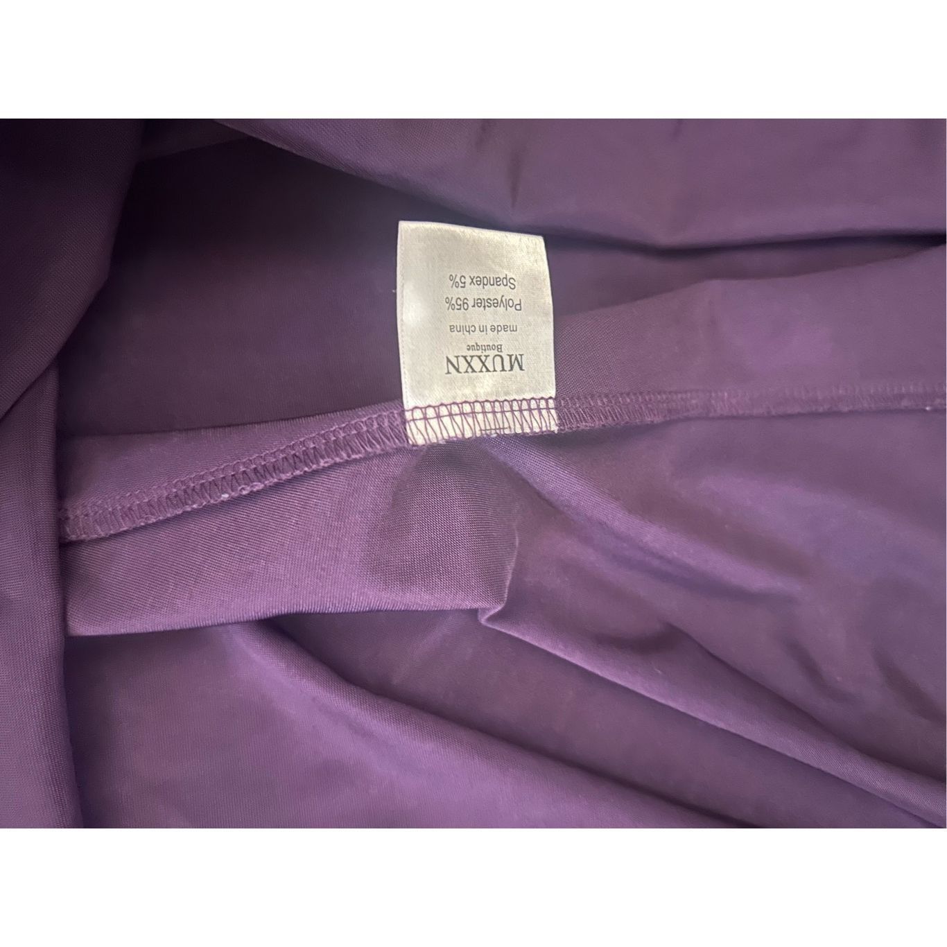 Element MUXXN 1930s Brief Elegant Mermaid Evening Dress in Purple Sa Size S / US 4 / IT 40 - 8 Thumbnail