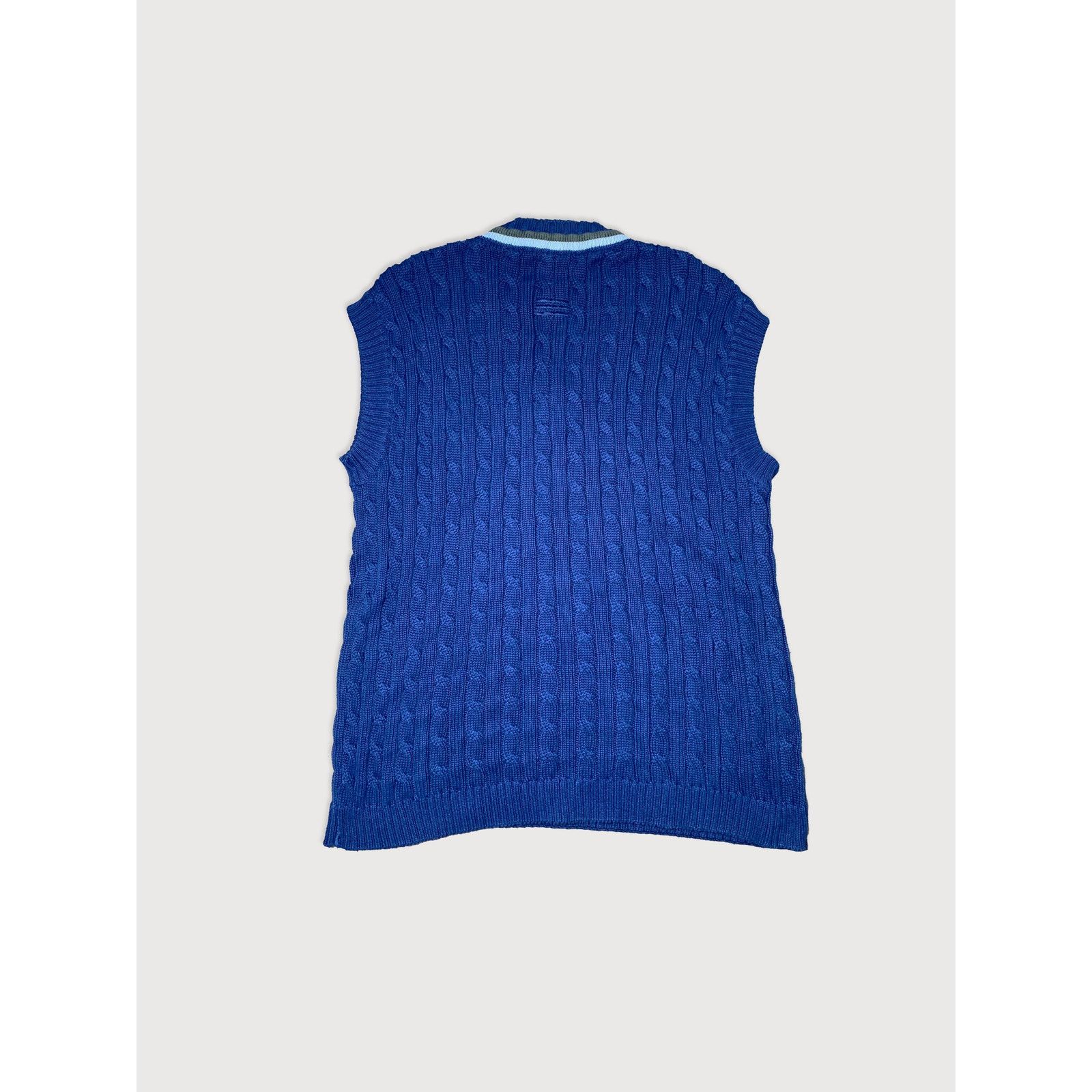 Adidas Vintage Adidas Cable Knit Tennis Vest Size ONE SIZE - 5 Thumbnail