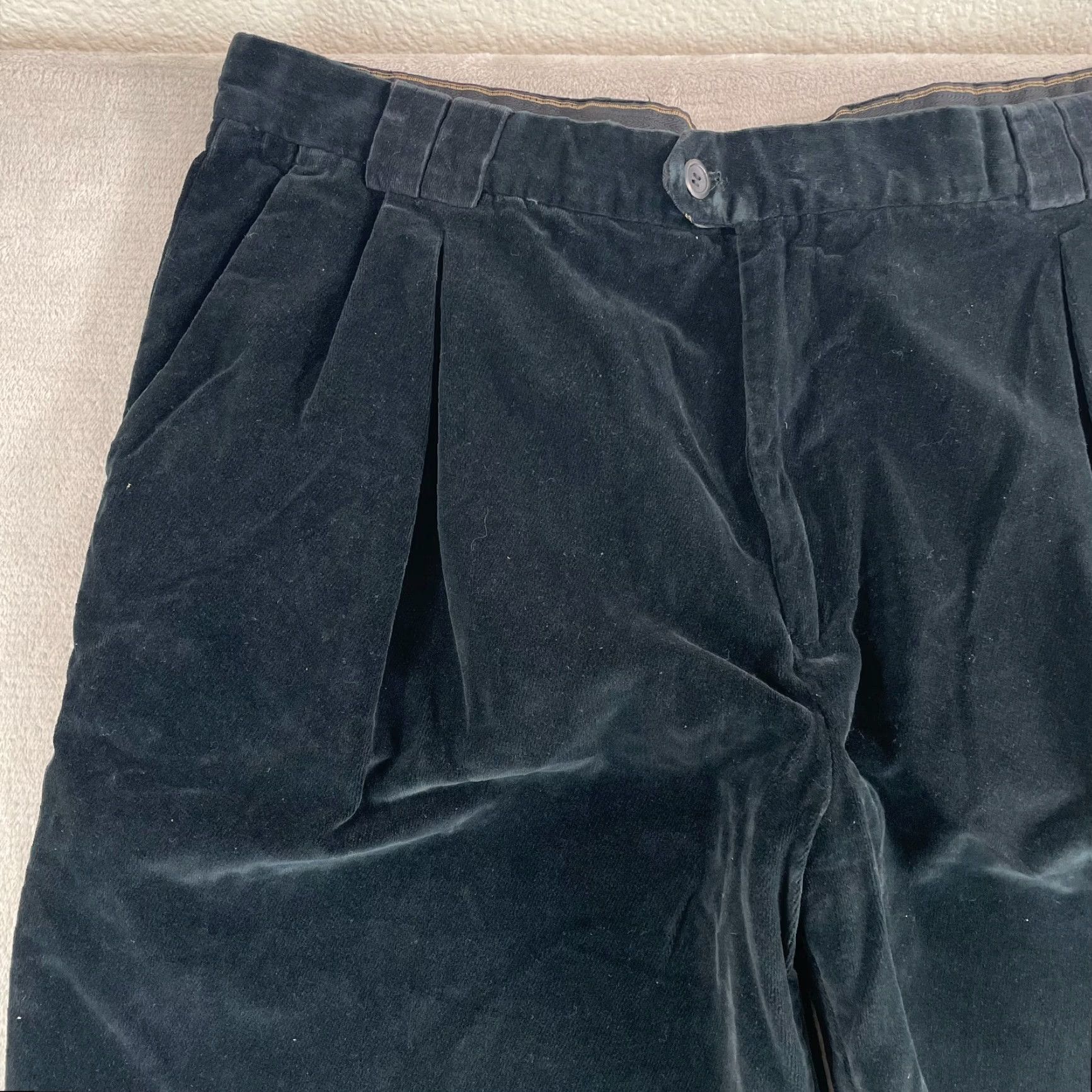 Ermenegildo Zegna Ermenegildo Zegna Pants Men 38x34 Black Velvet Straight Leg Italy Made Size US 38 / EU 54 - 4 Thumbnail