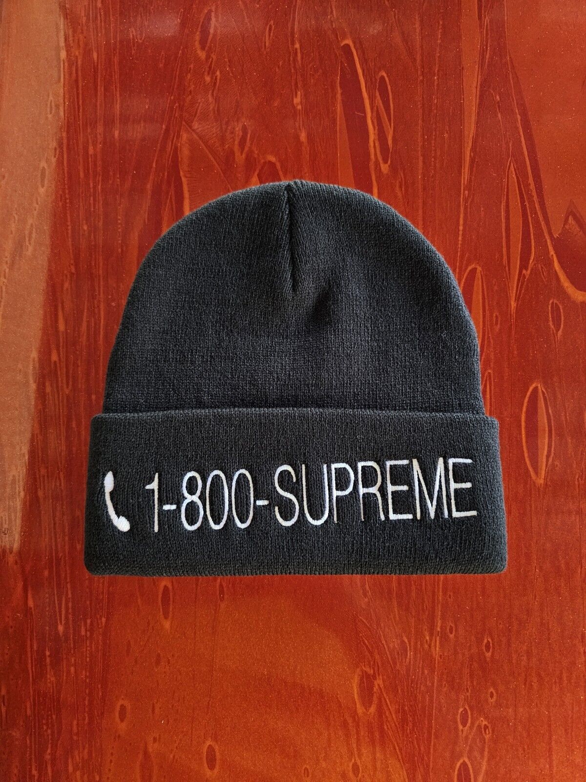 Supreme Supreme 1-800 Number Beanie in Black FW19, Deadstock Size ONE SIZE - 1 Thumbnail