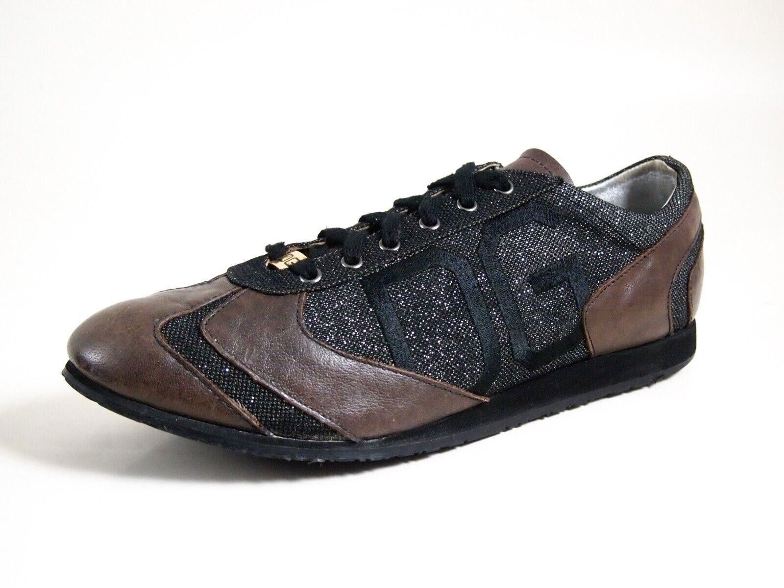 Dolce & Gabbana Dolce Gabbana Sneakers Brown Suede Black Canvas US 10 EU 43 Size US 10 / EU 43 - 1 Thumbnail