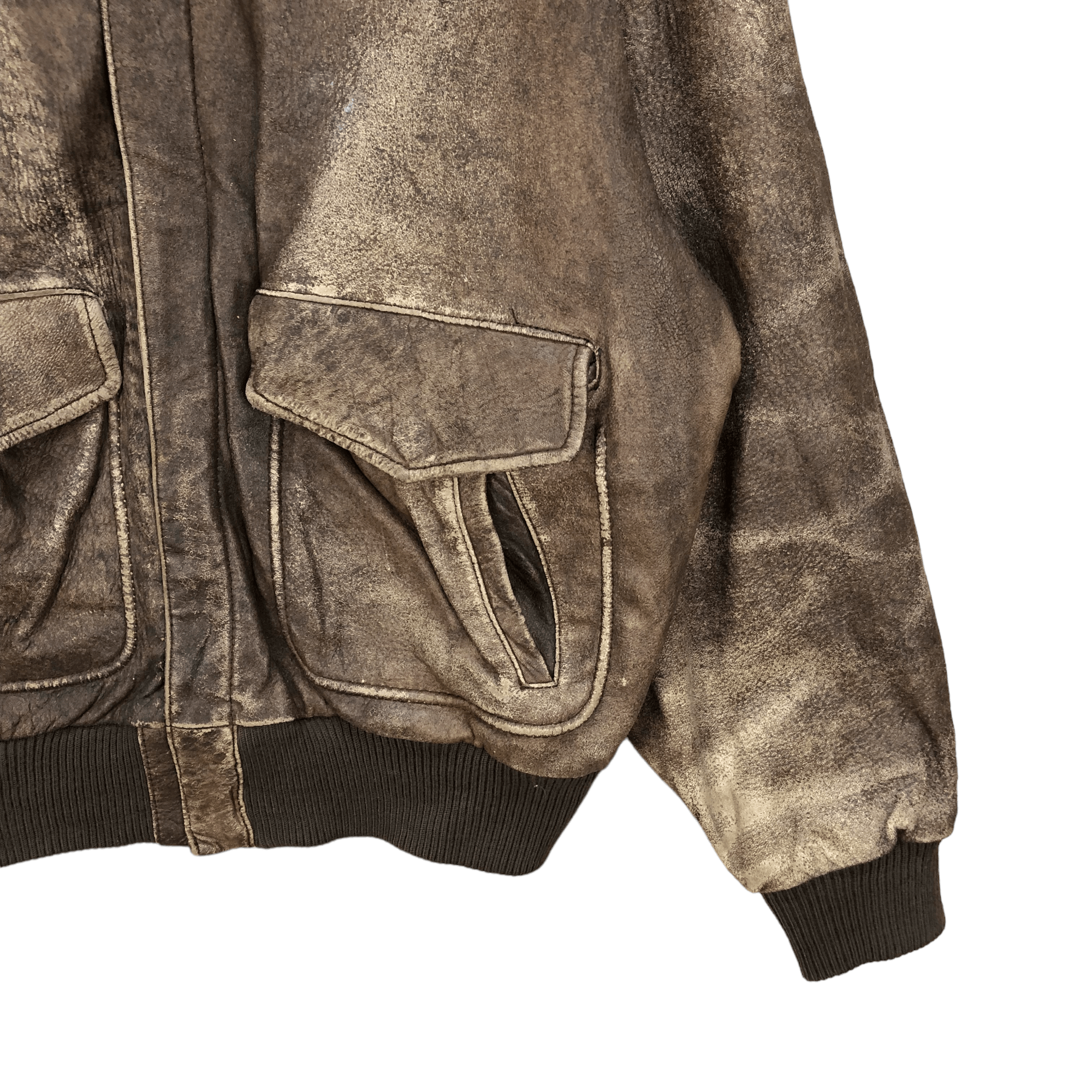 Avirex VINTAGE 80' DRAWING MAP AVIREX LEATHER A2 JACKET #5271-182 Size US M / EU 48-50 / 2 - 5 Thumbnail