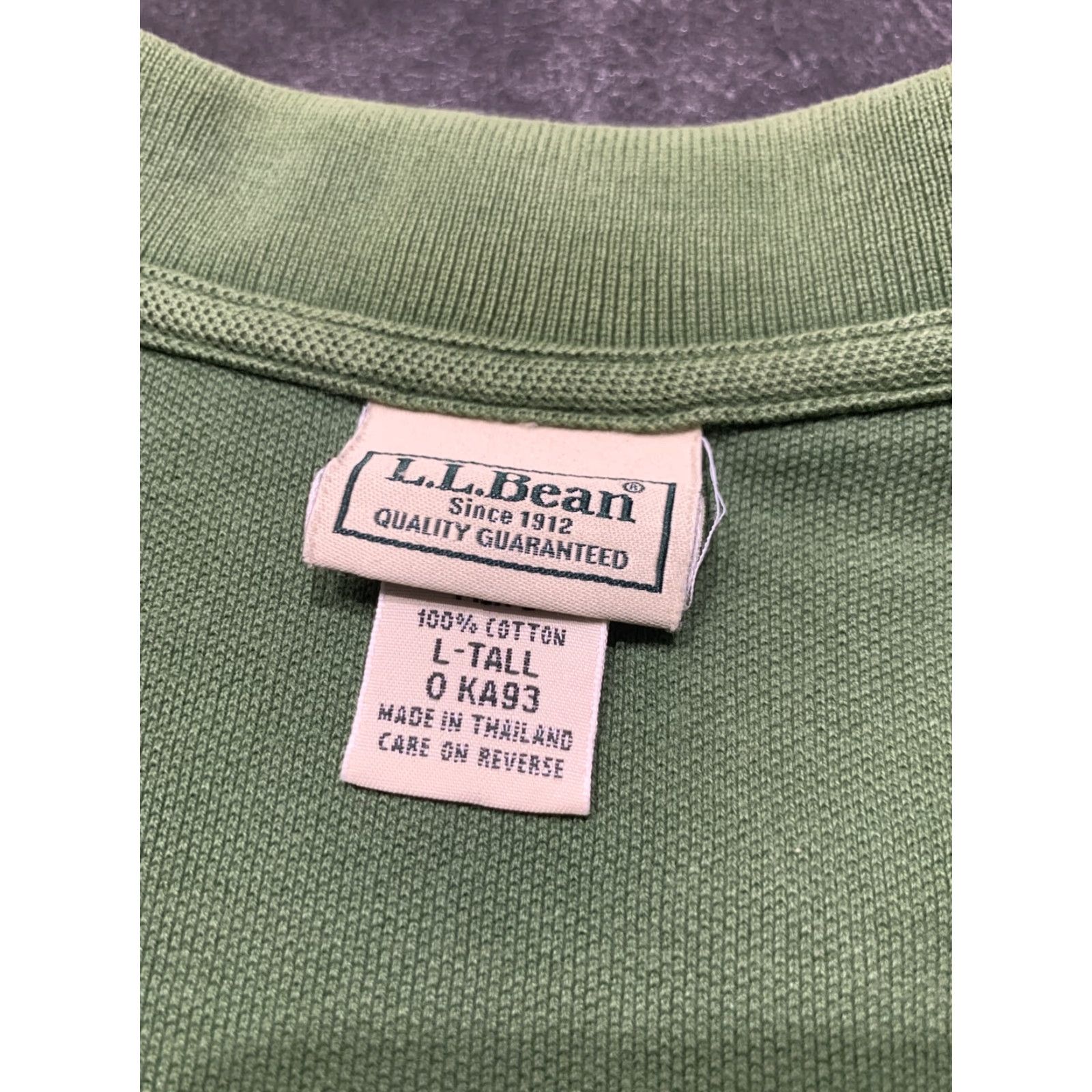 Vintage VINTAGE L.L. Bean Polo Shirt Men Large Tall Short Sleeve Cotton Green Casual Golf Travel Size US L / EU 52-54 / 3 - 6 Thumbnail