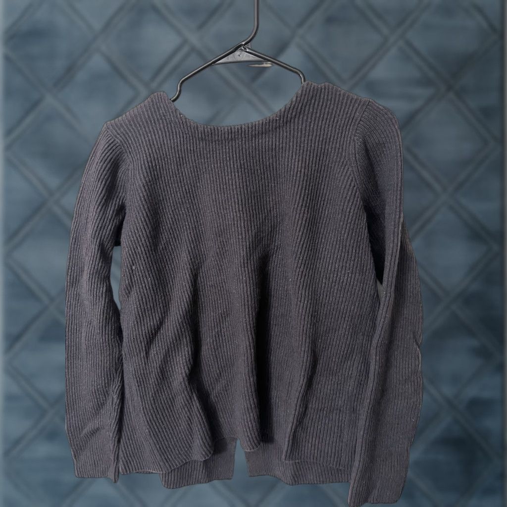 Banana Republic Banana Republic Womens Crisscross Tie Back Sweater Long Sleeve Knit Gray Medium Size M / US 6-8 / IT 42-44 - 1 Thumbnail