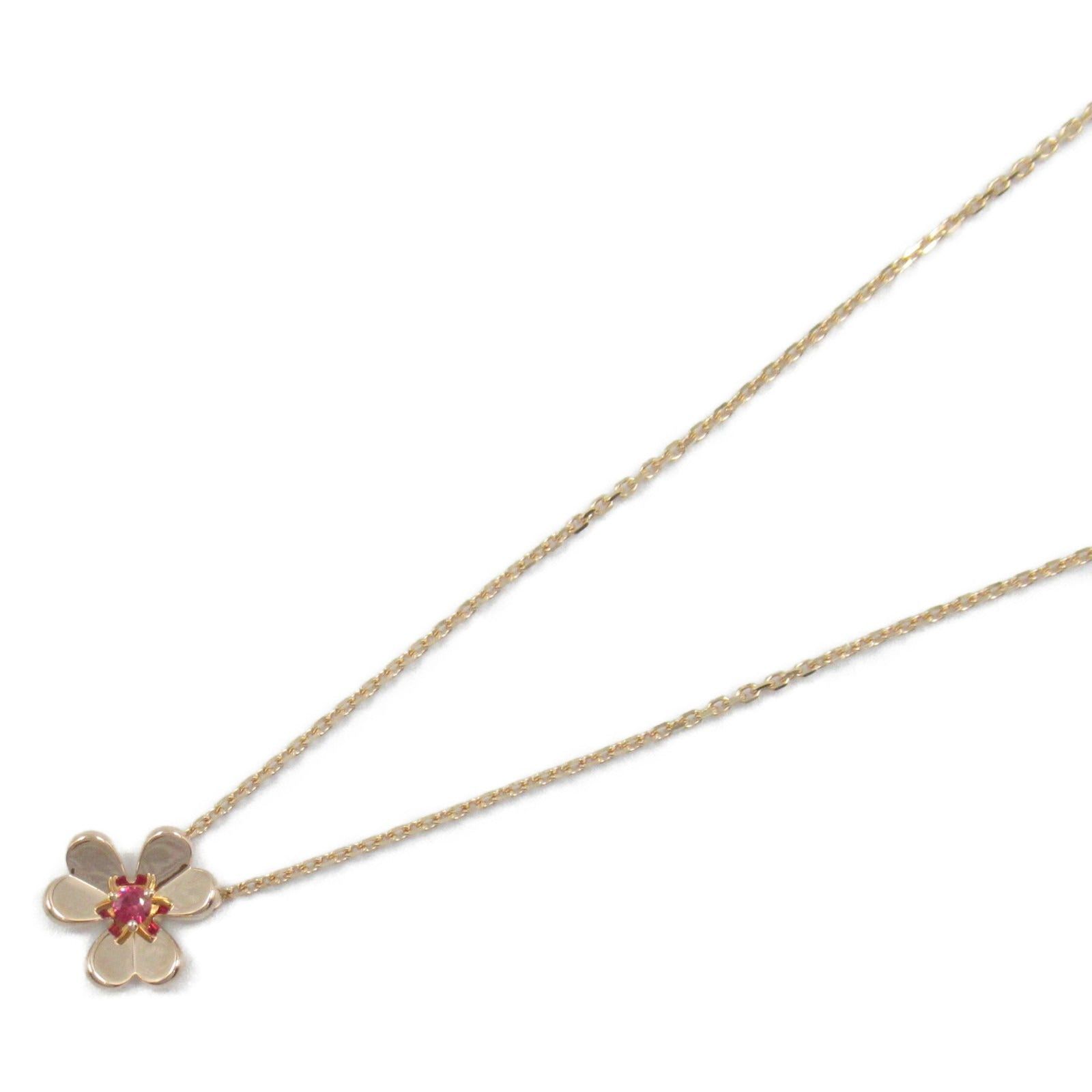 Van Cleef & Arpels Van Cleef Arpels Frivole Necklace Mini Ruby K18Pg (Pink Gold) Red Size ONE SIZE - 1 Thumbnail