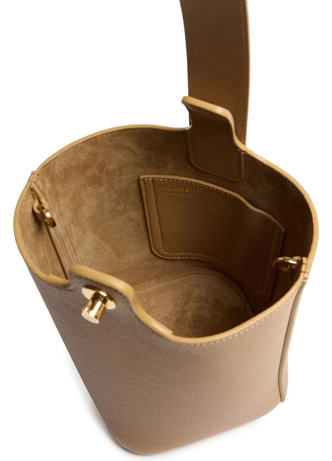 Loewe LOEWE Pebble Mini Latte Leather Bucket Bag New Auth Size ONE SIZE - 4 Thumbnail