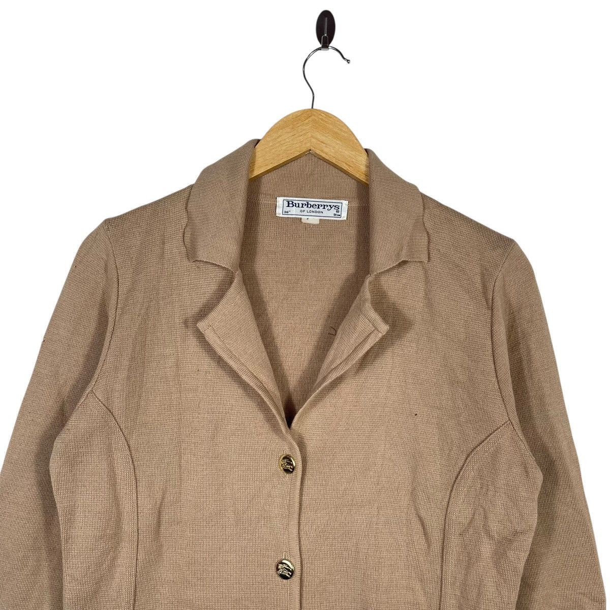Burberry Burberrys of London Vintage Knit Blazer Jacket Wool Acrylic Size M / US 6-8 / IT 42-44 - 2 Thumbnail