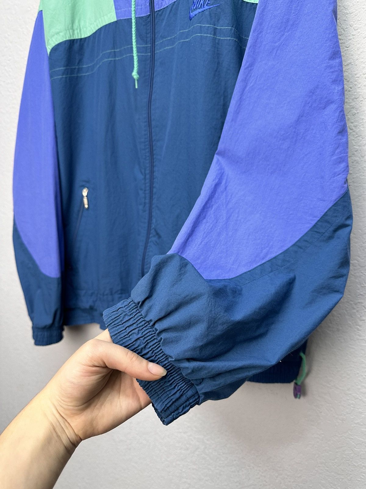 Nike Vintage 00s Nylon Nike Jacket Hoodie Rare Suits Big Swoosh Size US XL / EU 56 / 4 - 5 Thumbnail