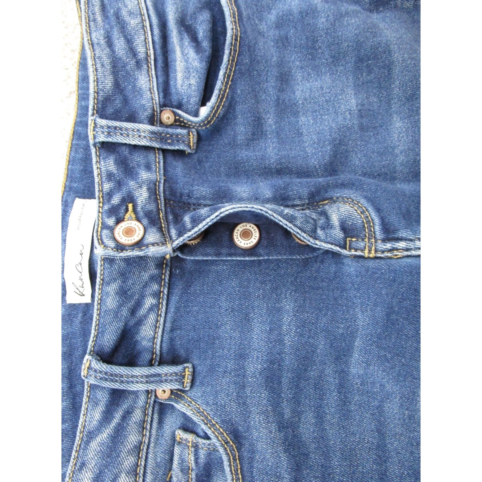 Vintage Kancan fot Maurices Jeans Button Fly Blue Stretch Denim Skinny Women's Size 28 Size 28" / US 6 / IT 42 - 6 Thumbnail