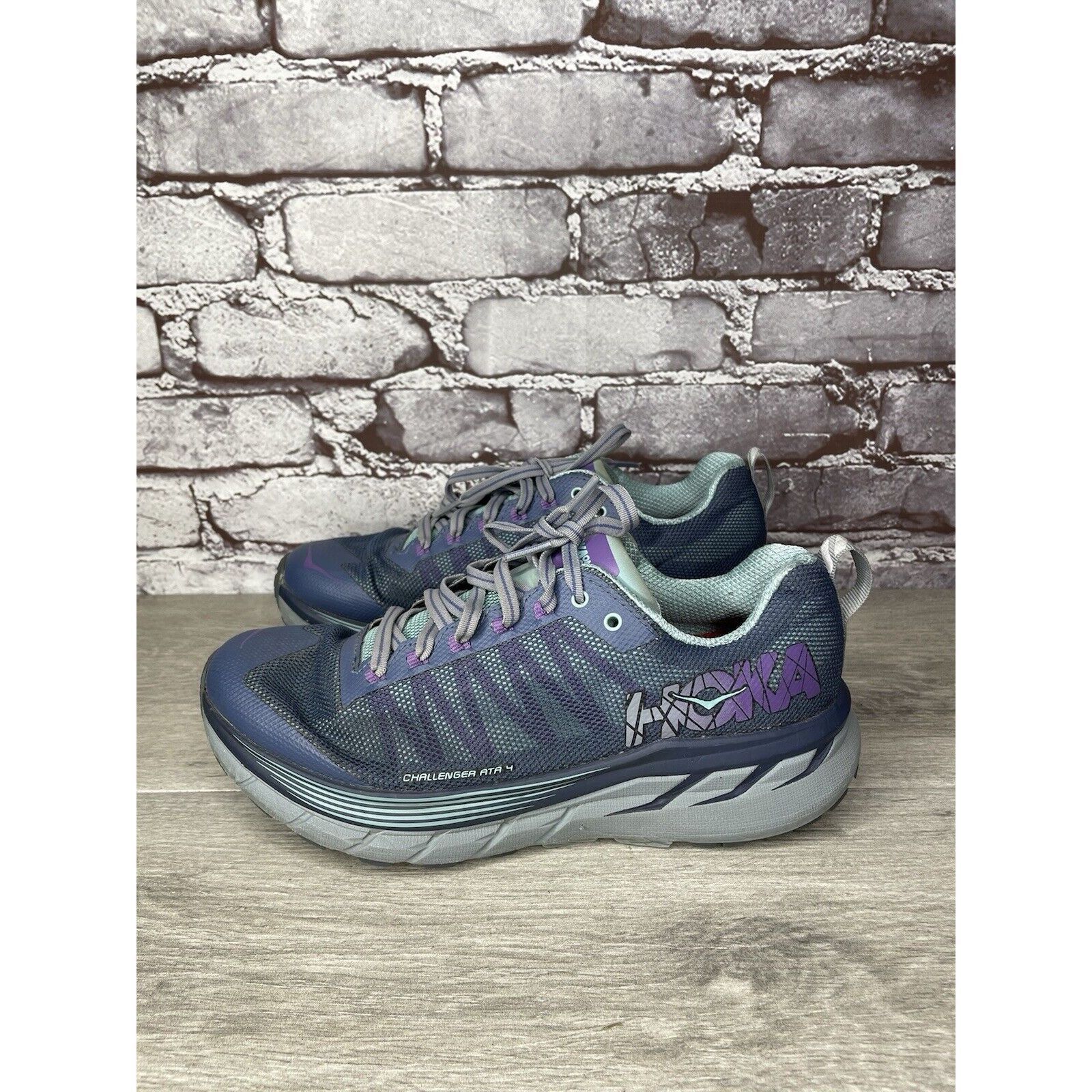 Hoka Hoka One One Challenger ATR 4 Blue Trail Running Athletic Sh Size US 8 / IT 38 - 12 Thumbnail