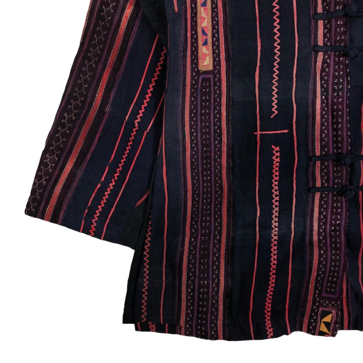 Japanese Brand 🔥Vtg Mandarin Style Jacket Navajo Issey Miyake Design Size US M / EU 48-50 / 2 - 4 Thumbnail