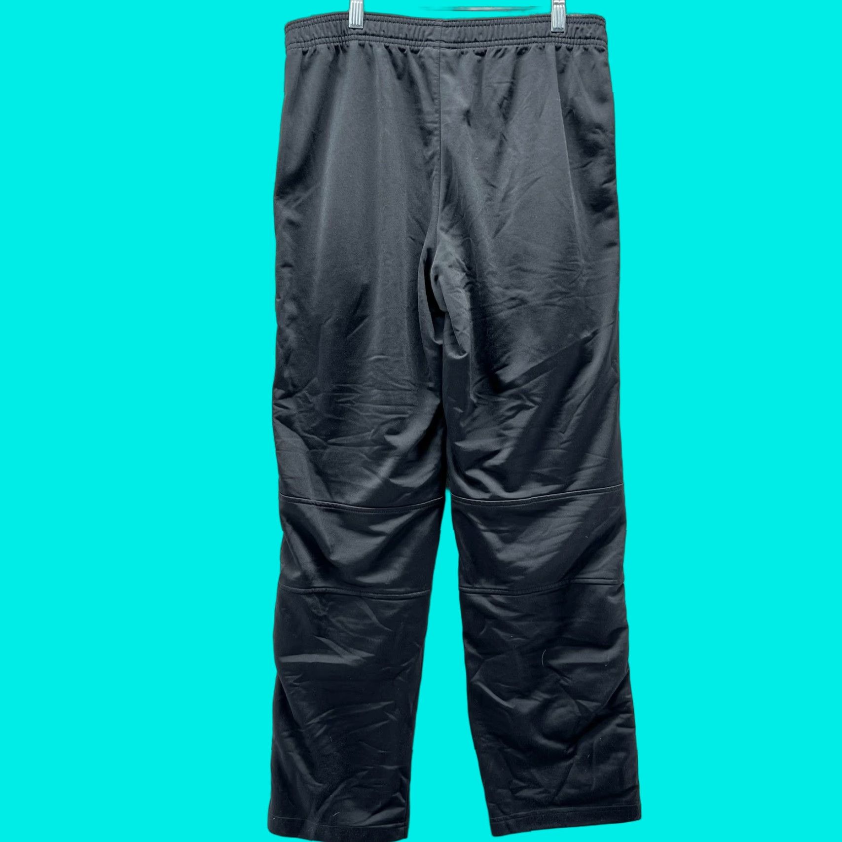 Adidas VINTAGE adidas Pants Mens Medium Black Snap Button 3 Stripe Track Y2K 2000s Size US 33 - 1 Thumbnail