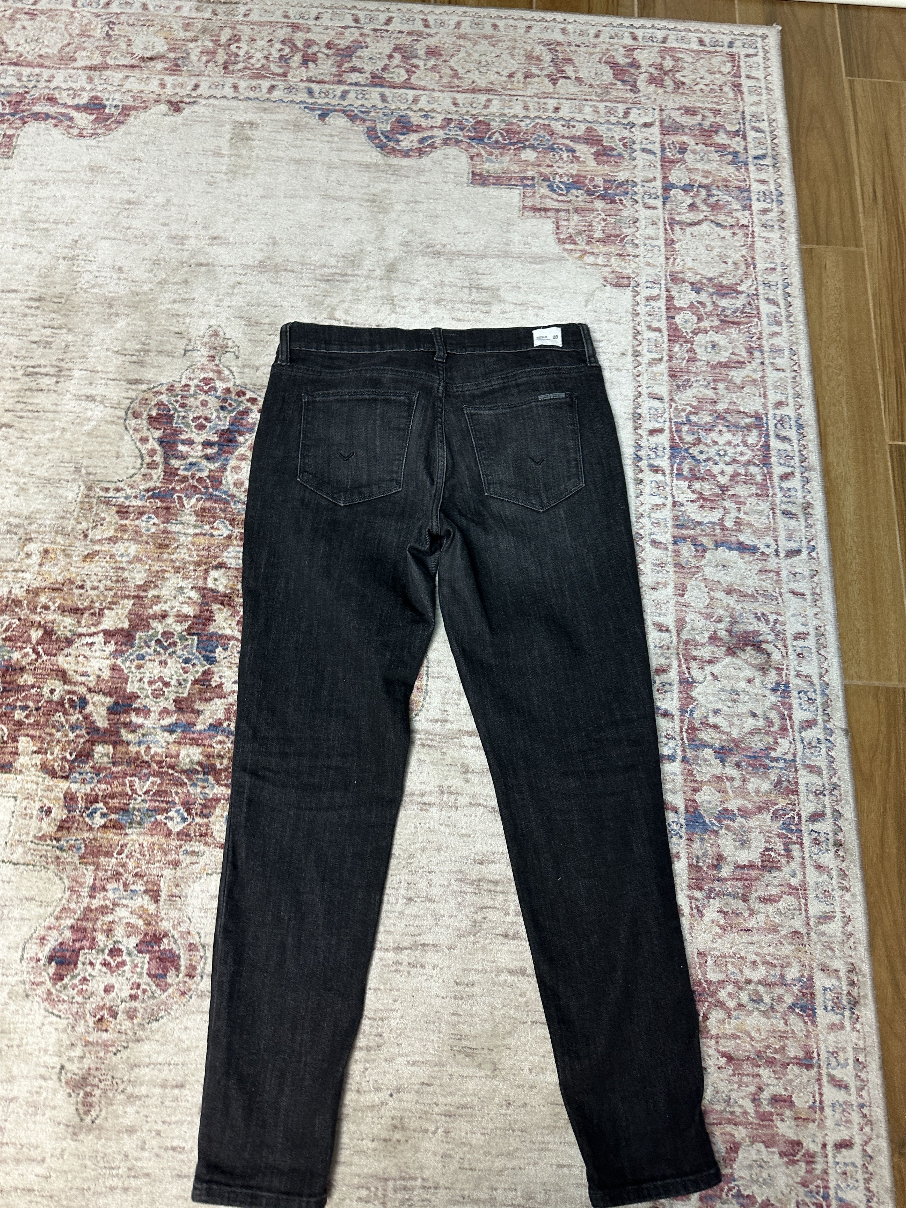 Hudson Hudson Natalie Mid Rise Black Super Skinny Ankle Jeans Size 28" / US 6 / IT 42 - 5 Thumbnail