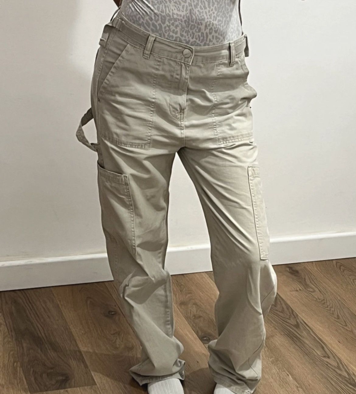 Pull & Bear Grey cargo model pants with medium waist Size 26" / US 2 / IT 38 - 3 Thumbnail