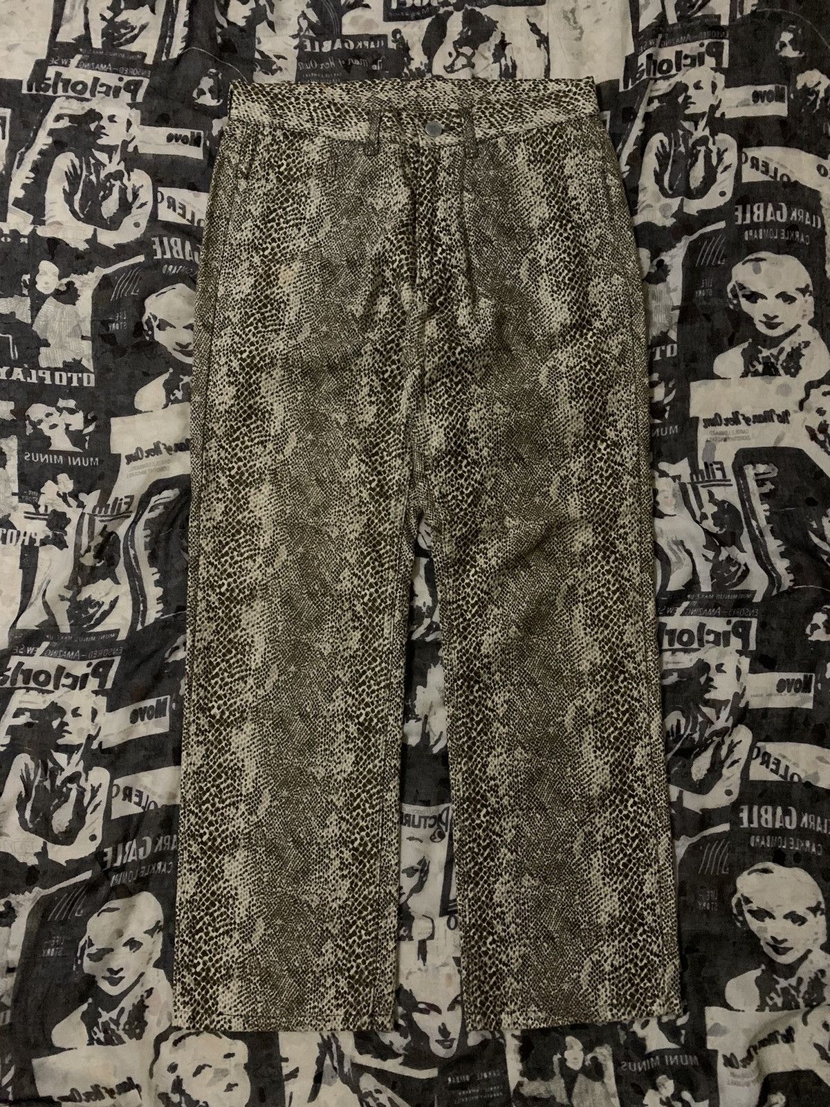 Tornado Mart 💥Avant Garde Japanese World Wide Snakeskin Print Pant Size US 29 - 2 Thumbnail