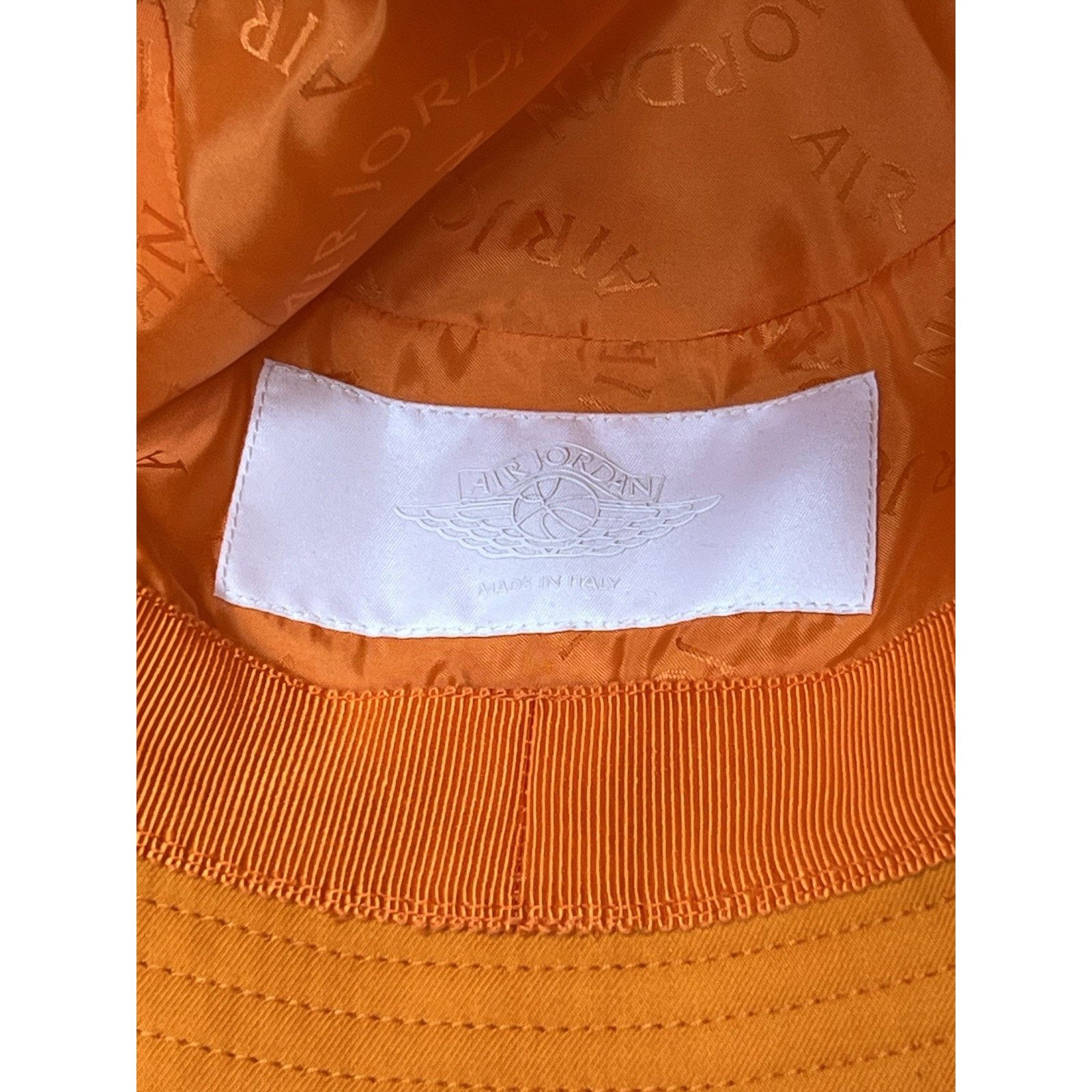 Jordan Brand Jordan Wings Collection Orange Bucket Hat Made In Italy M/L Size ONE SIZE - 4 Thumbnail
