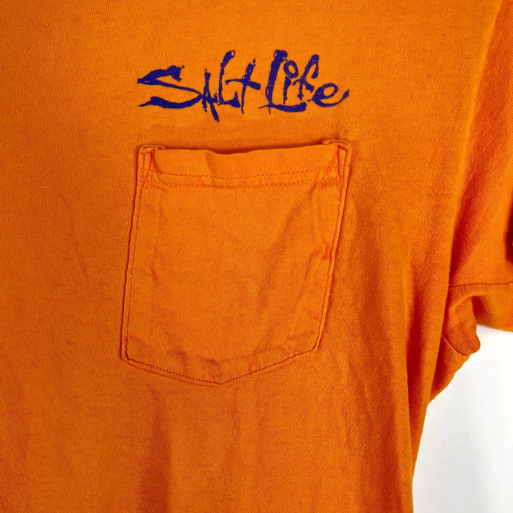 Vintage Salt Life Mens T-Shirt Shirt Orange Pocket Graphic Tee Salt Life Fishing Shirt Mens Size L Orange Pocket Graphic Tee Size US L / EU 52-54 / 3 - 2 Thumbnail